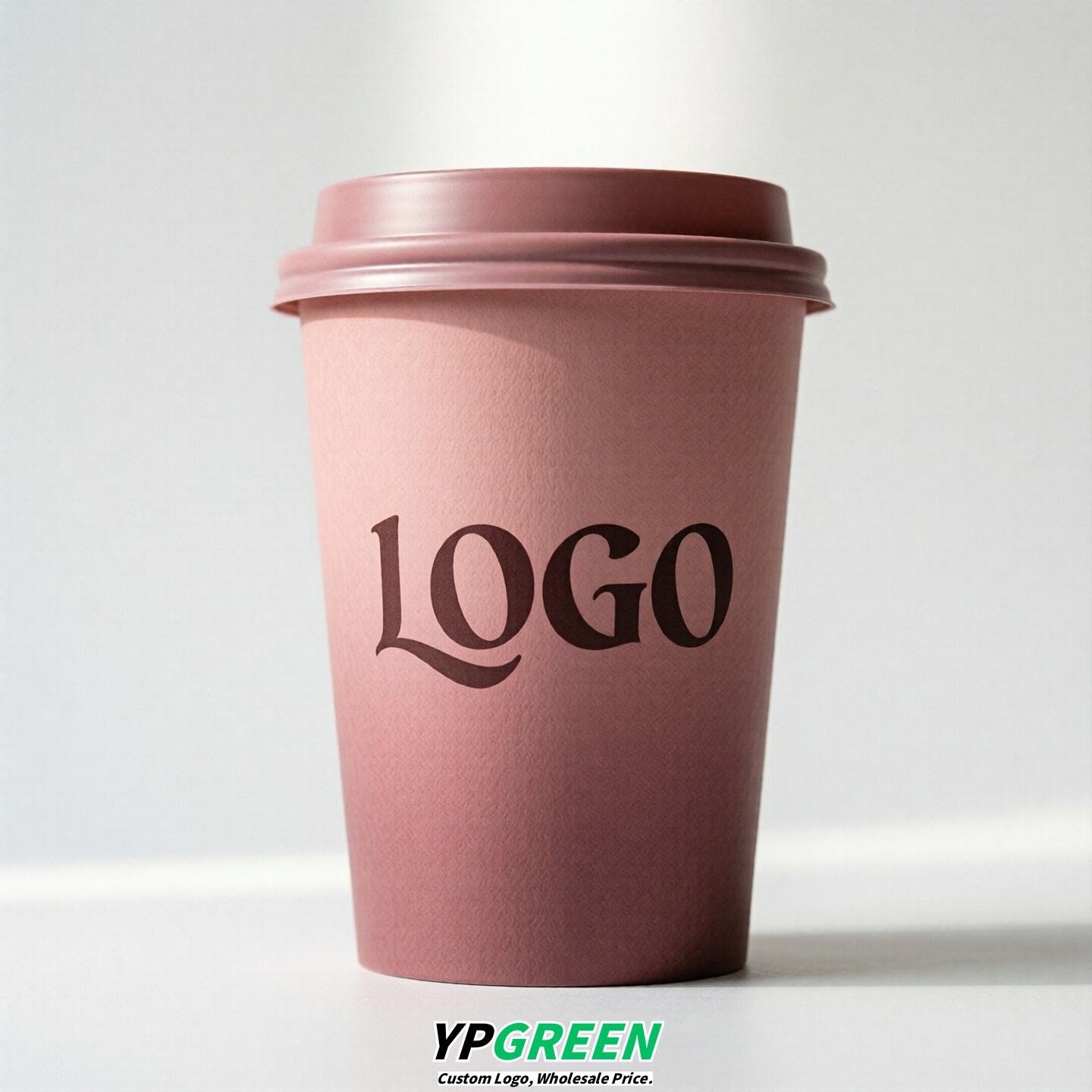 Dusty Pink Gradient Paper Cups 8oz/10oz/12oz/16oz/20oz/22oz