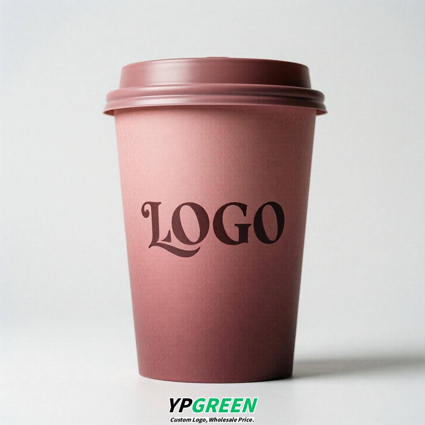 Dusty Pink Gradient Paper Cups 8oz/10oz/12oz/16oz/20oz/22oz