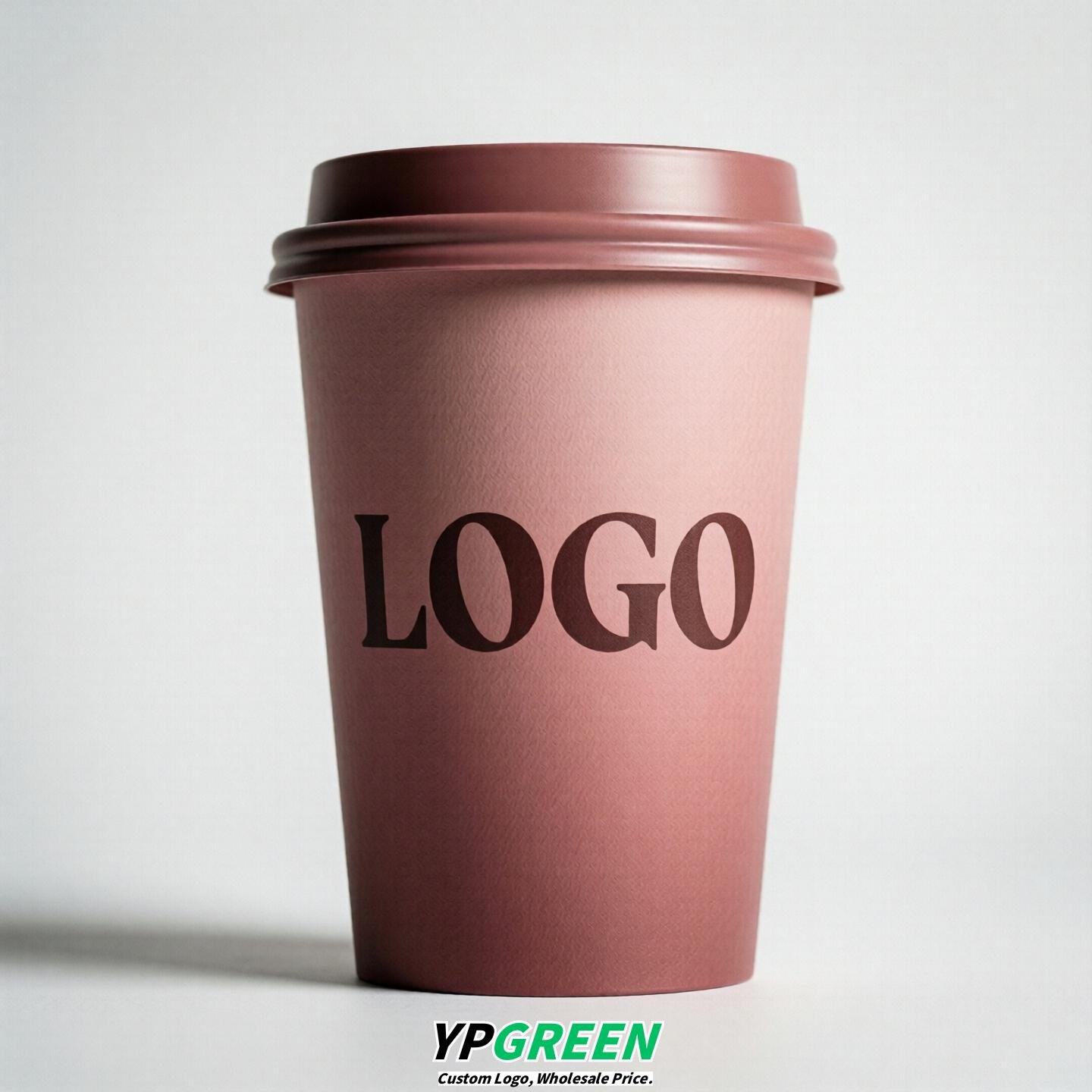 Dusty Pink Gradient Paper Cups 8oz/10oz/12oz/16oz/20oz/22oz