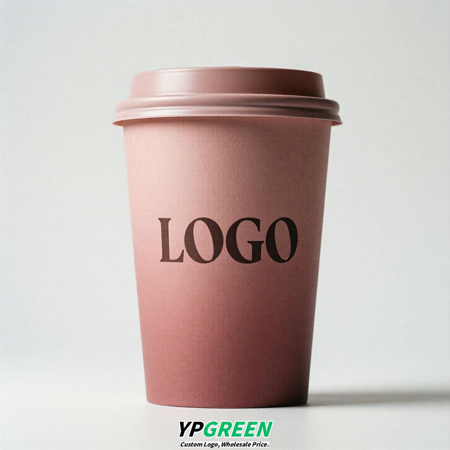 Dusty Pink Gradient Paper Cups 8oz/10oz/12oz/16oz/20oz/22oz