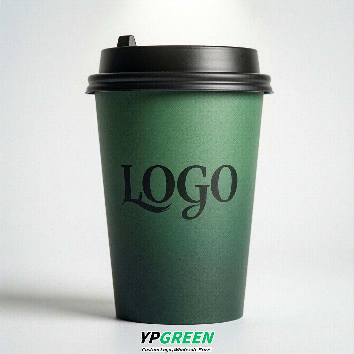 Forest Green Gradient Paper Cups 8oz/10oz/12oz/16oz/20oz/22oz