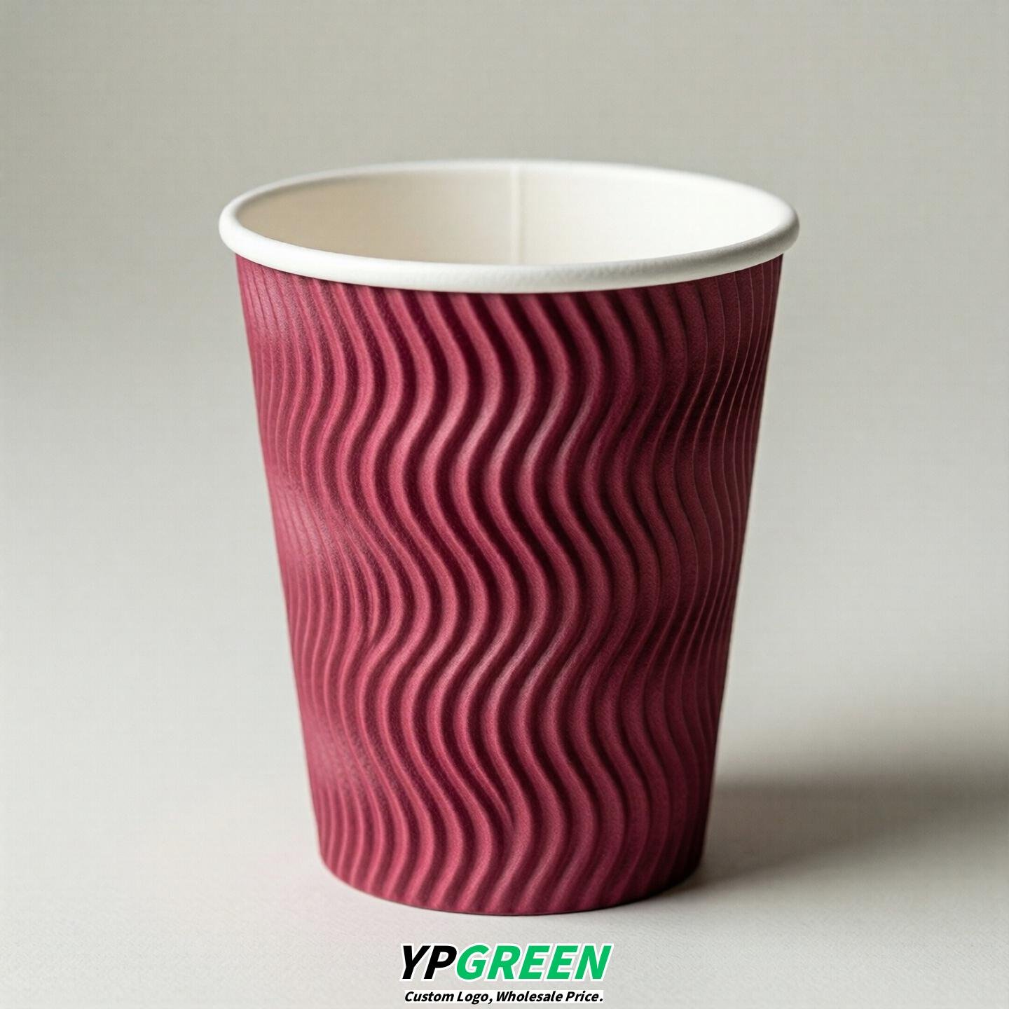 Fuchsia Embossed Paper Cups 10oz/12oz/16oz/20oz/22oz