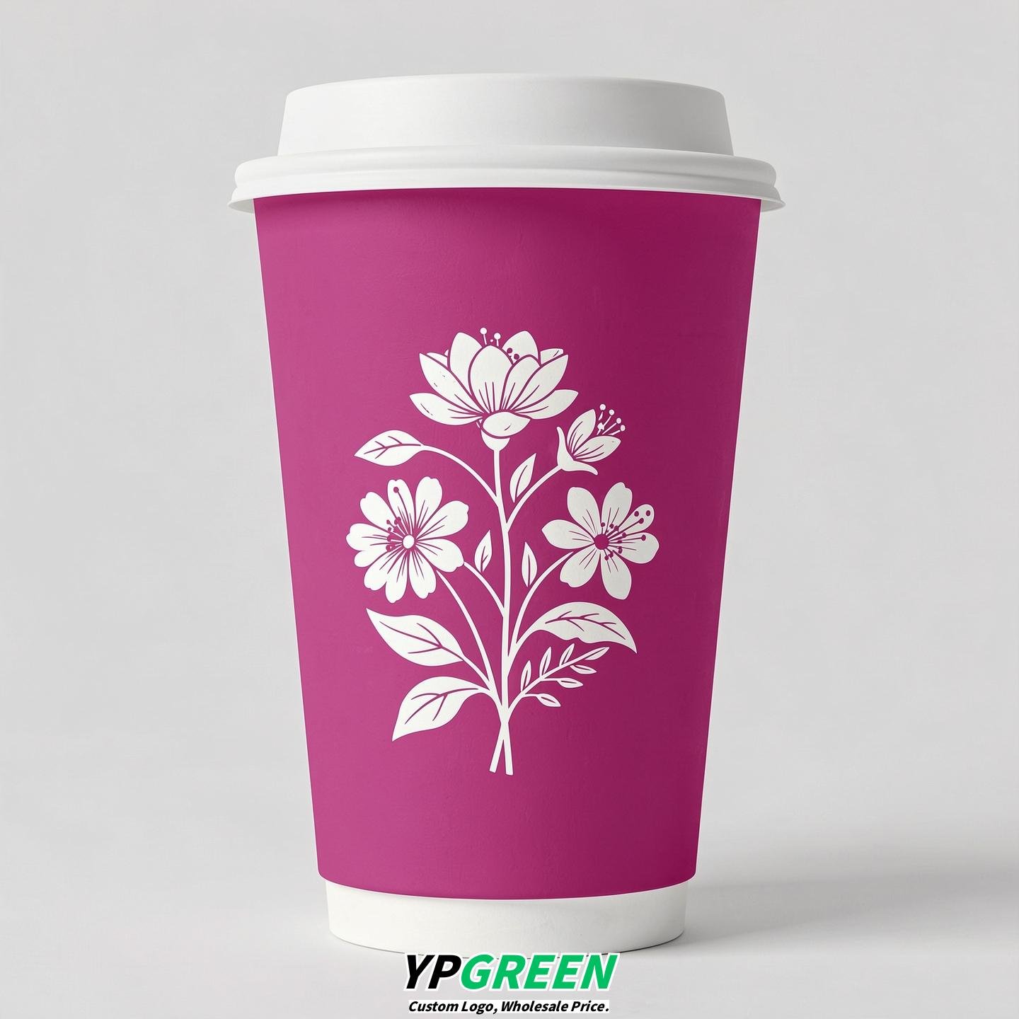 Floral Icon Paper Cups
