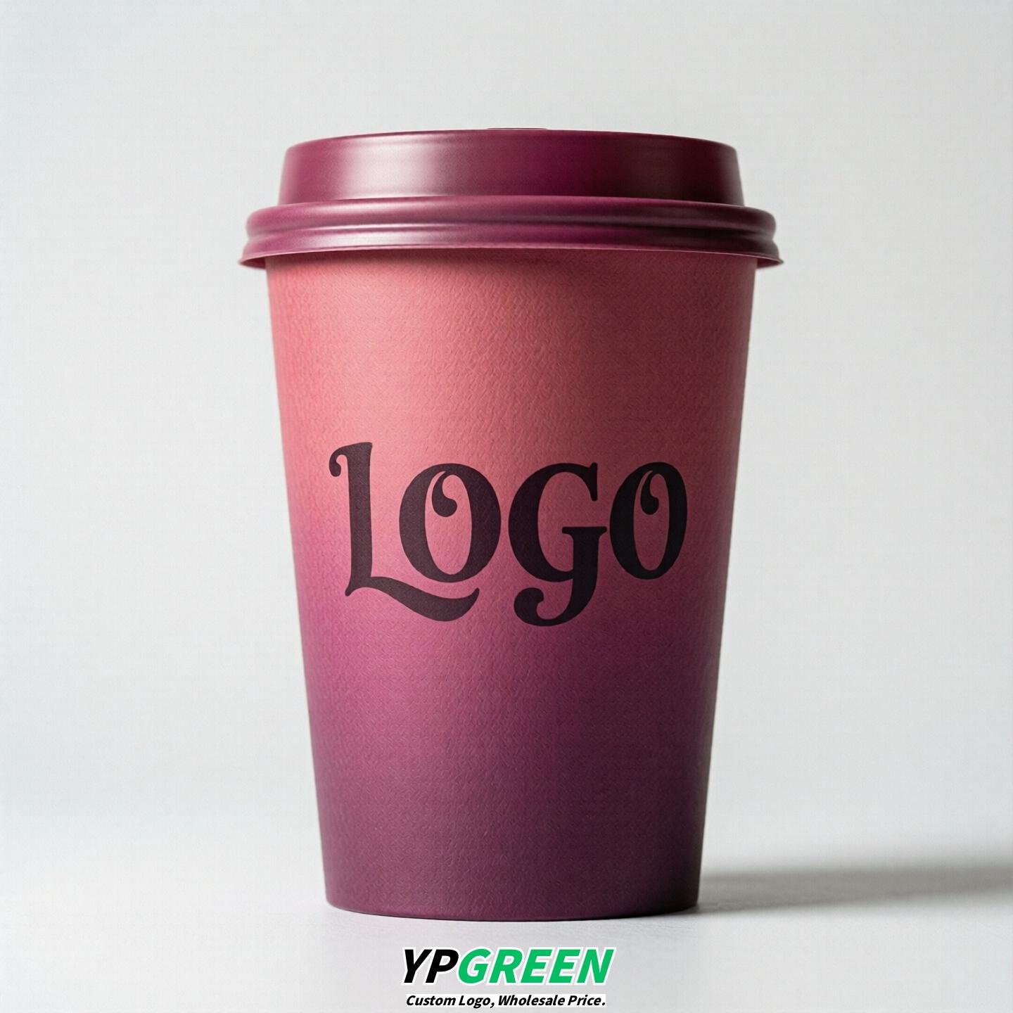 Fuchsia Gradient Paper Cups 8oz/10oz/12oz/16oz/20oz/22oz
