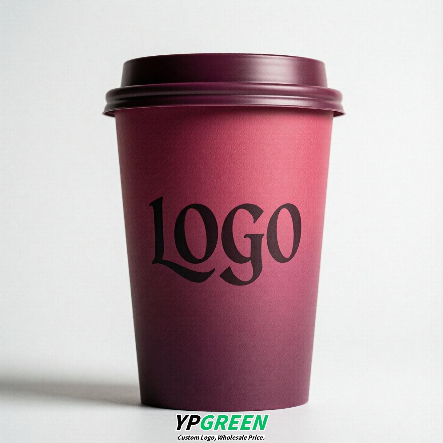 Fuchsia Gradient Paper Cups 8oz/10oz/12oz/16oz/20oz/22oz