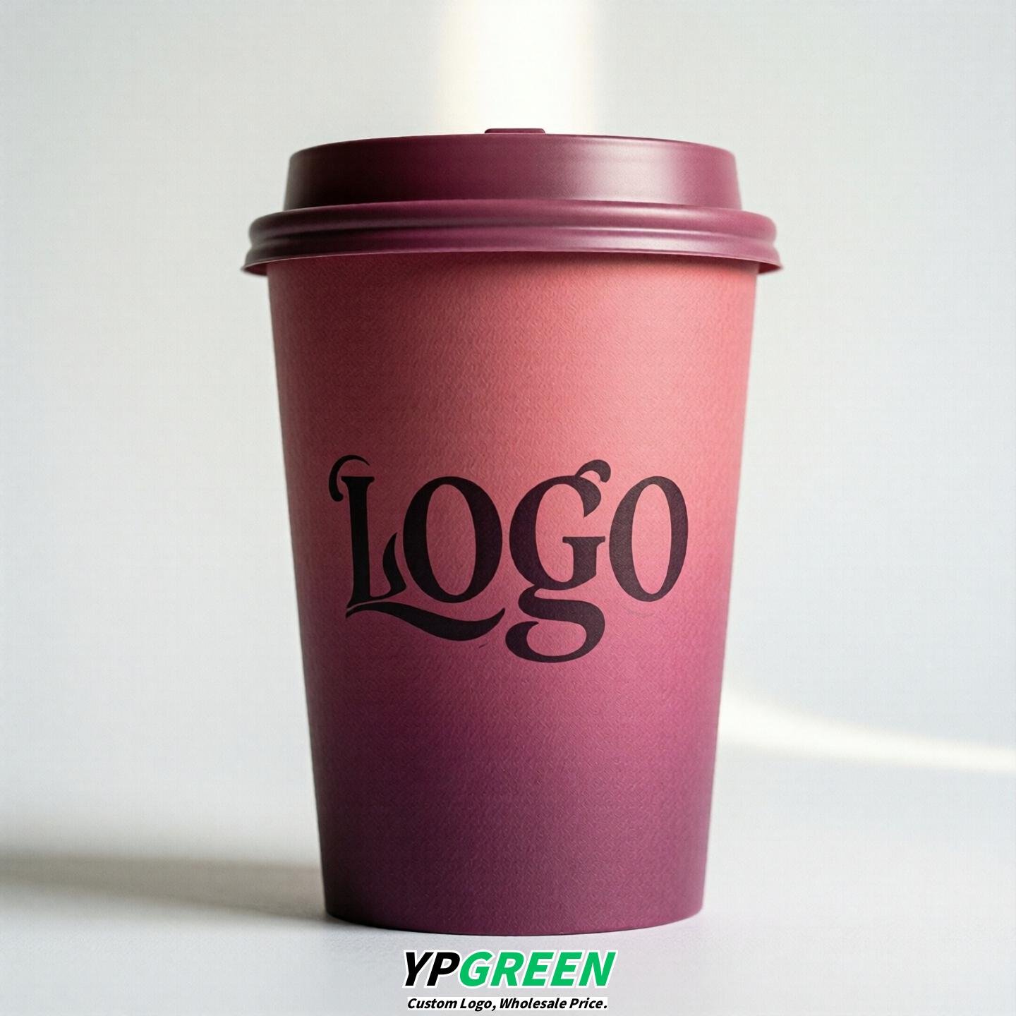 Fuchsia Gradient Paper Cups 8oz/10oz/12oz/16oz/20oz/22oz