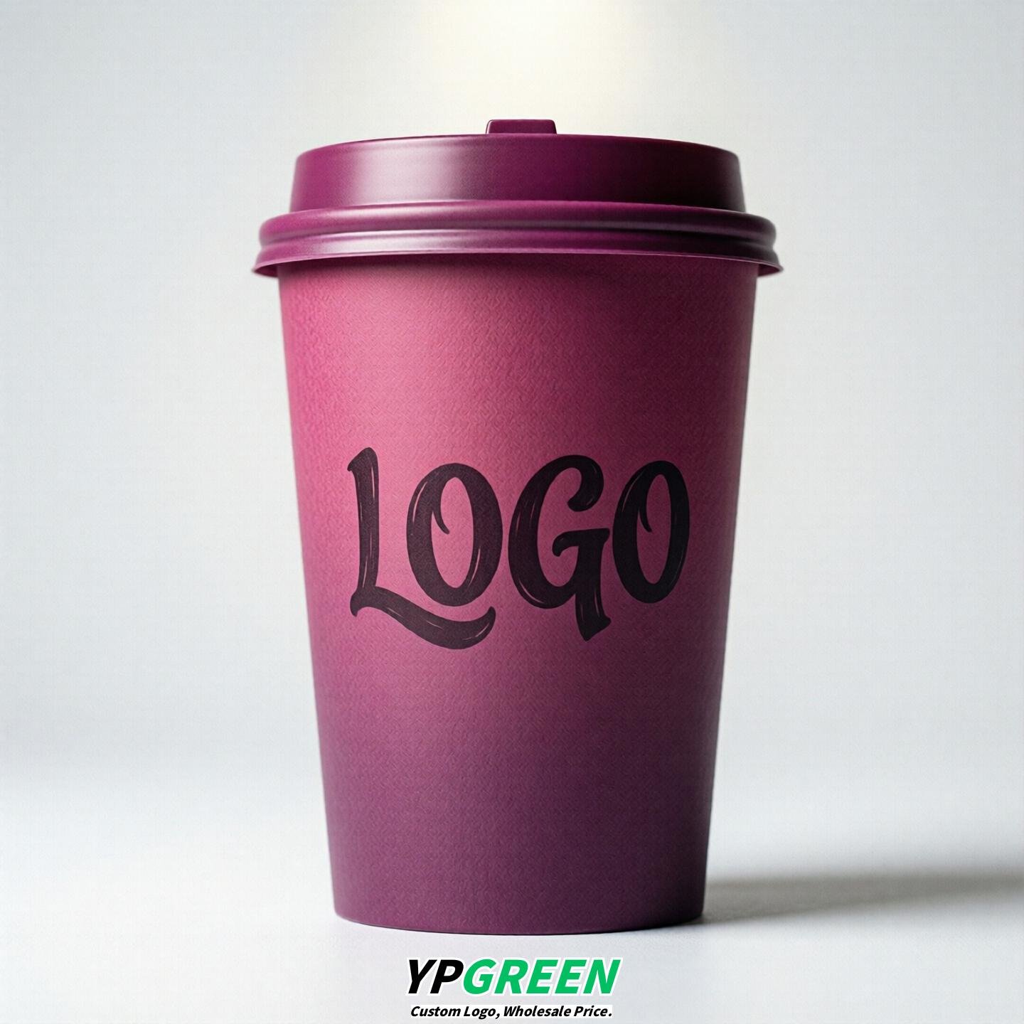 Fuchsia Gradient Paper Cups 8oz/10oz/12oz/16oz/20oz/22oz