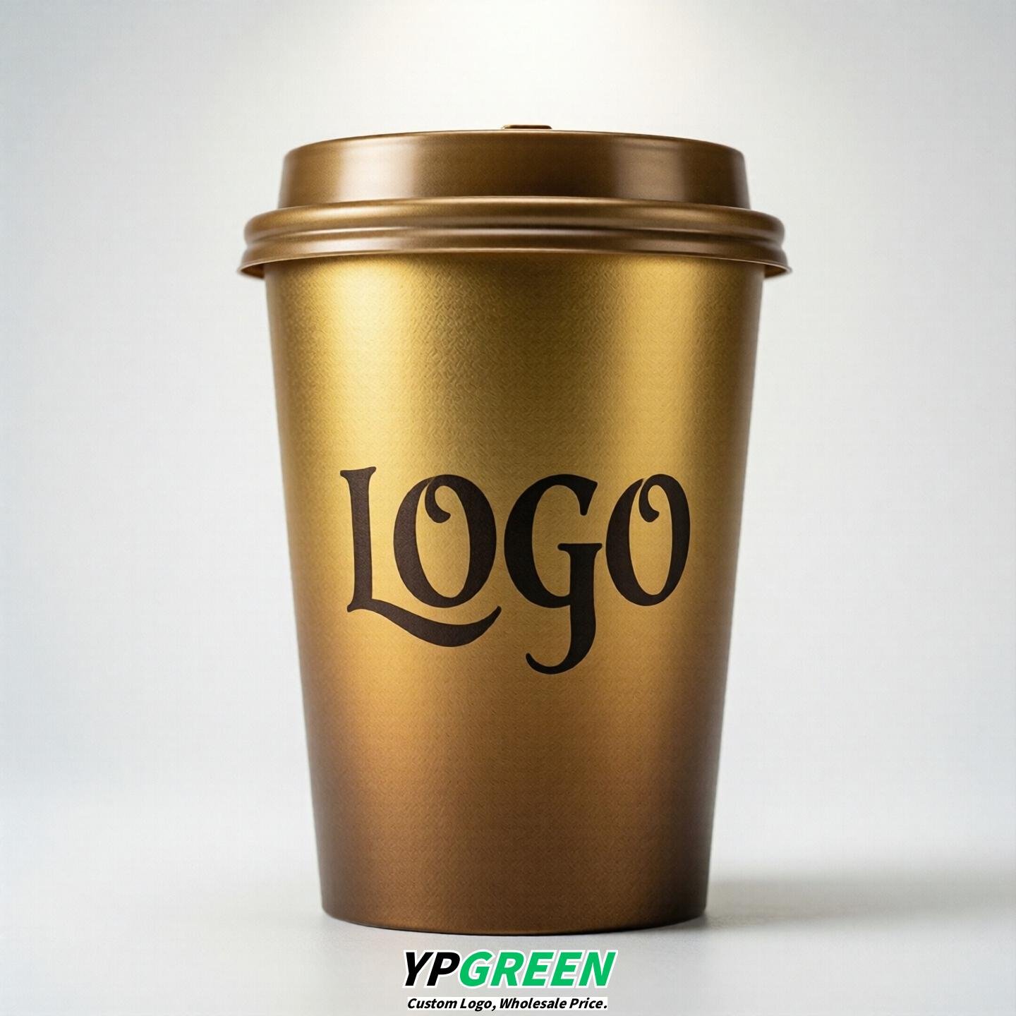 Gold Gradient Paper Cups 8oz/10oz/12oz/16oz/20oz/22oz