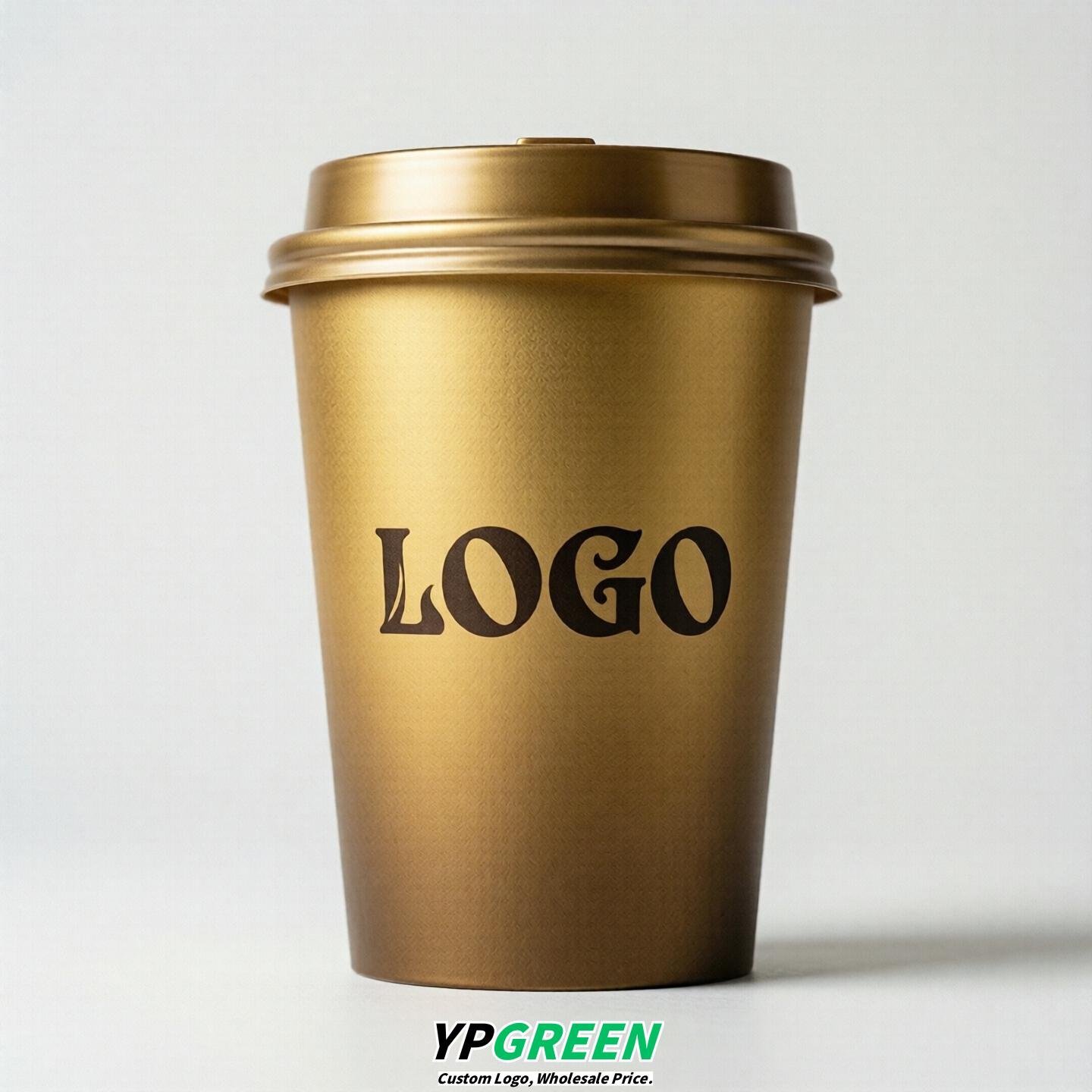 Gold Gradient Paper Cups 8oz/10oz/12oz/16oz/20oz/22oz
