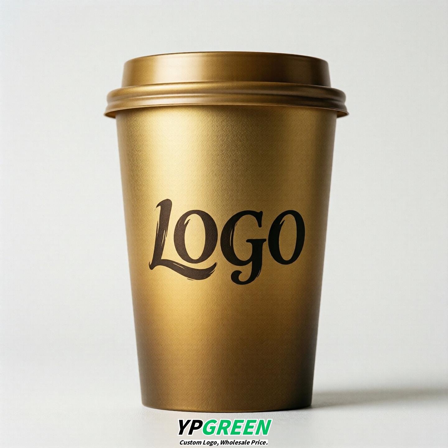 Gold Gradient Paper Cups 8oz/10oz/12oz/16oz/20oz/22oz