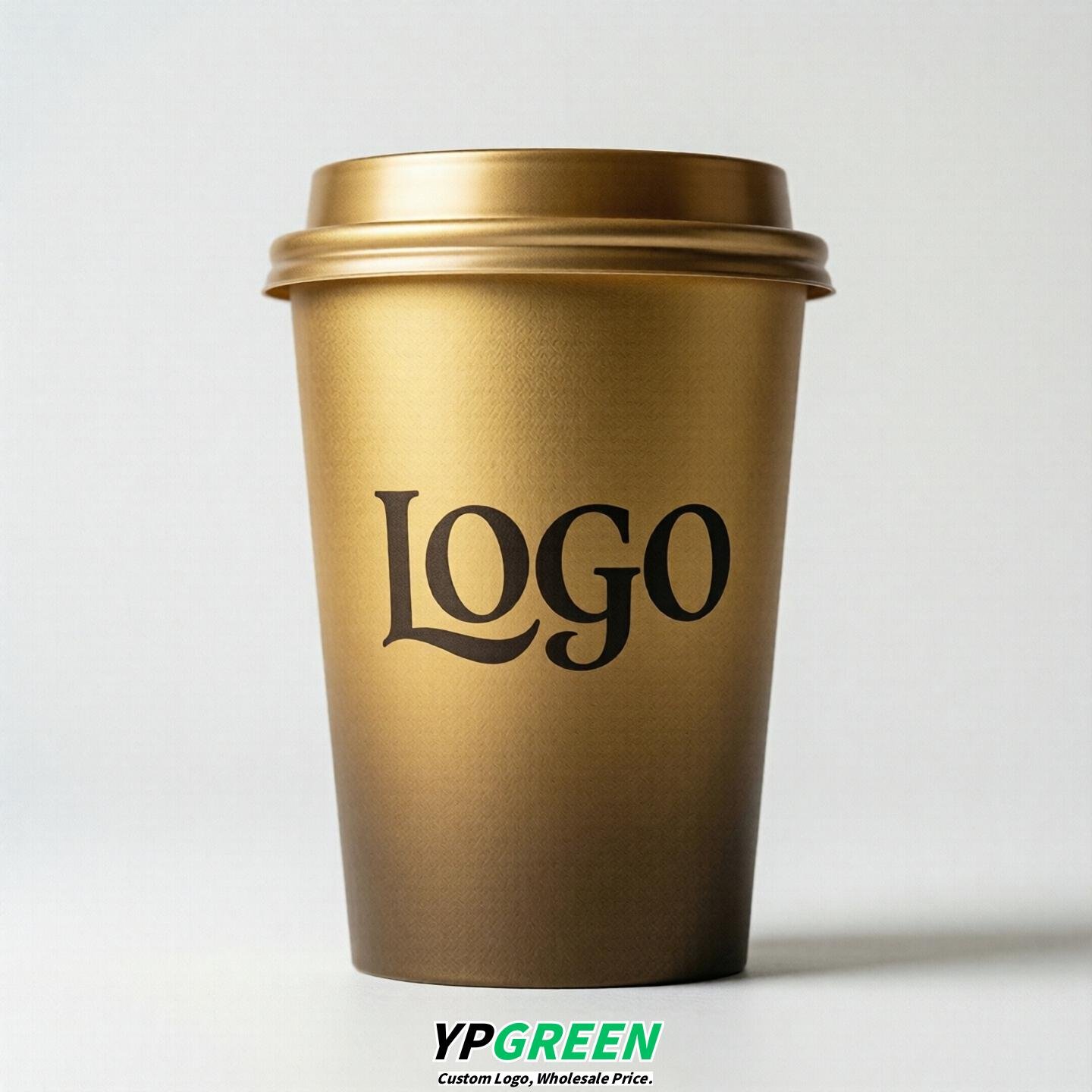 Gold Gradient Paper Cups 8oz/10oz/12oz/16oz/20oz/22oz