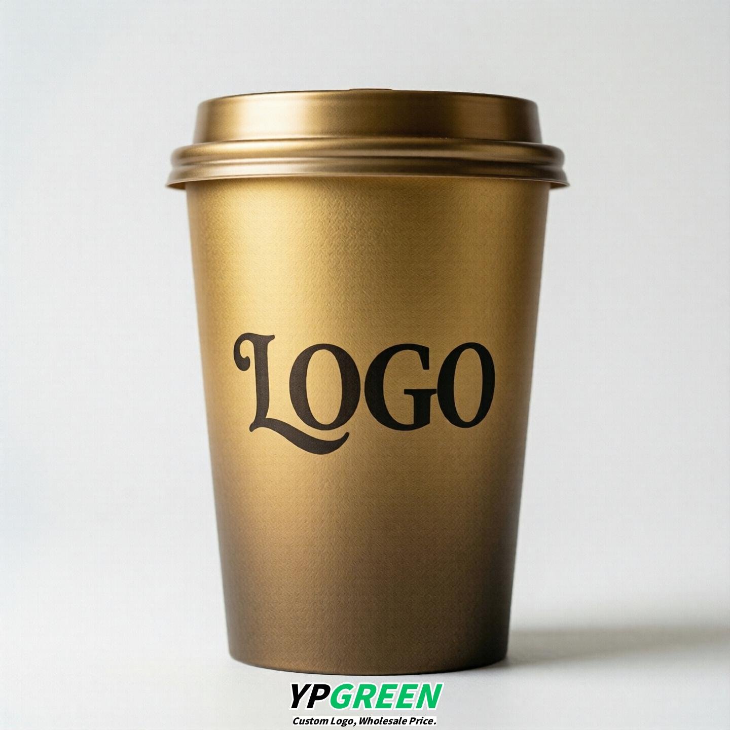Gold Gradient Paper Cups 8oz/10oz/12oz/16oz/20oz/22oz