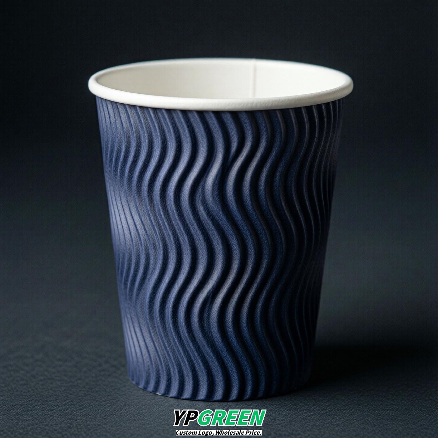 Indigo Embossed Paper Cups 10oz/12oz/16oz/20oz/22oz