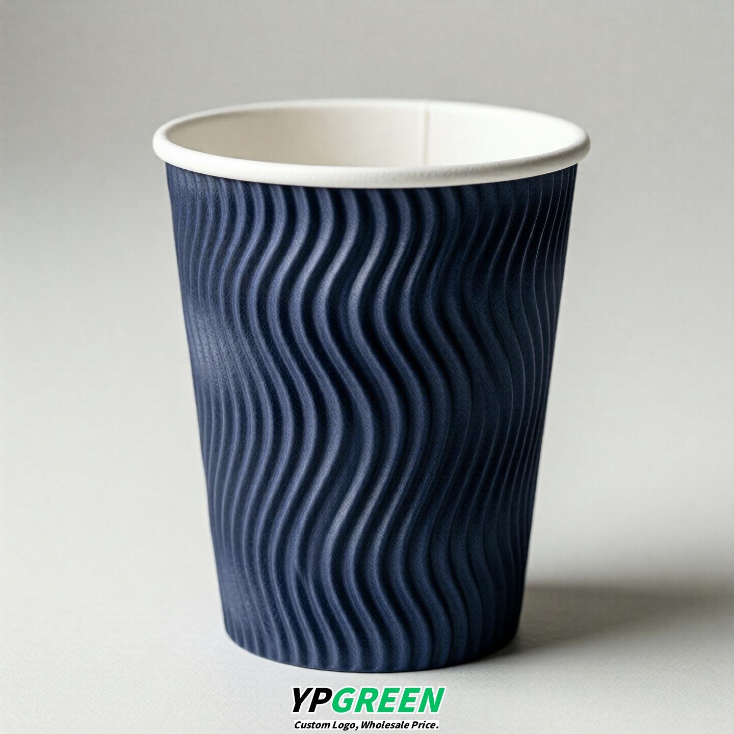 Indigo Embossed Paper Cups 10oz/12oz/16oz/20oz/22oz