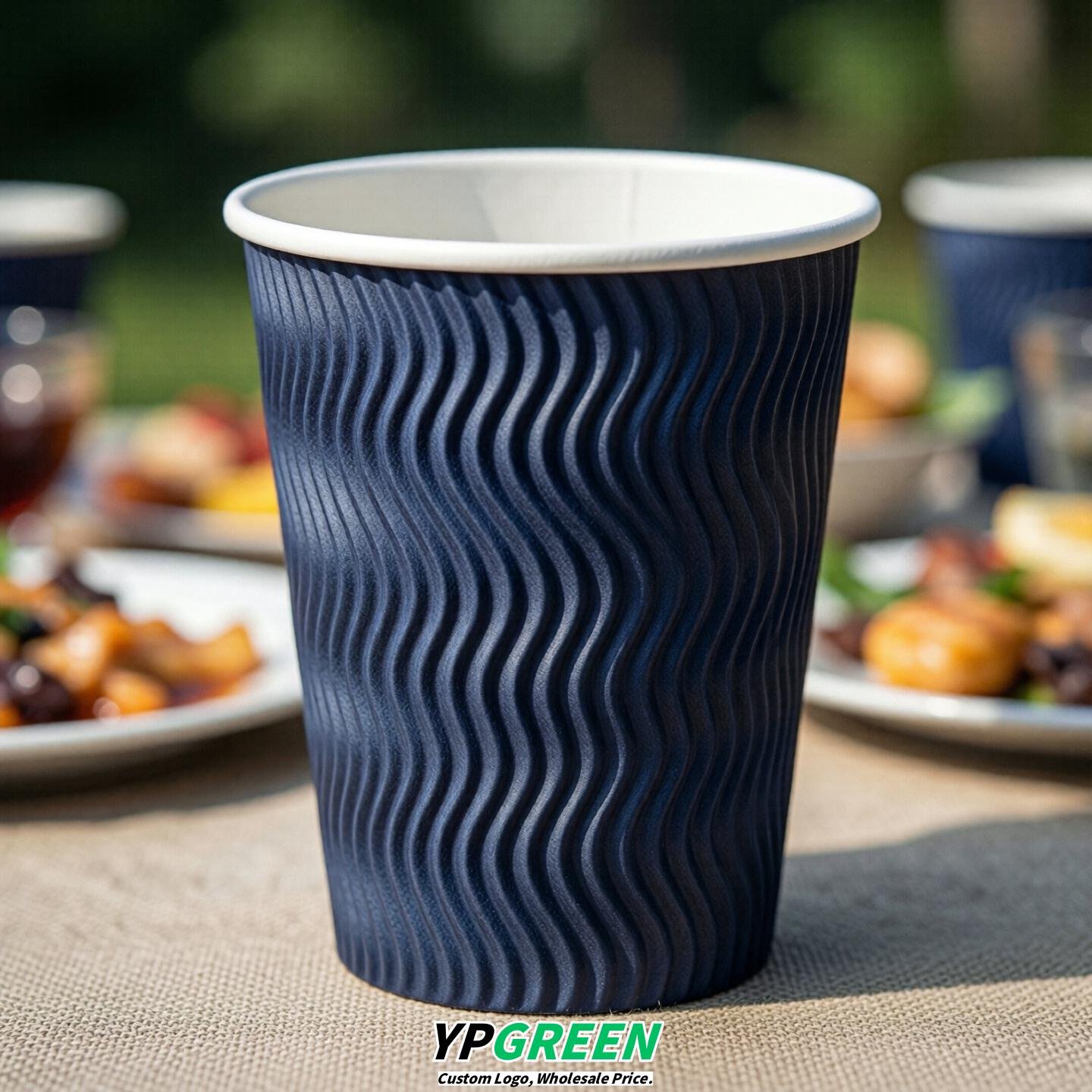 Indigo Embossed Paper Cups 10oz/12oz/16oz/20oz/22oz