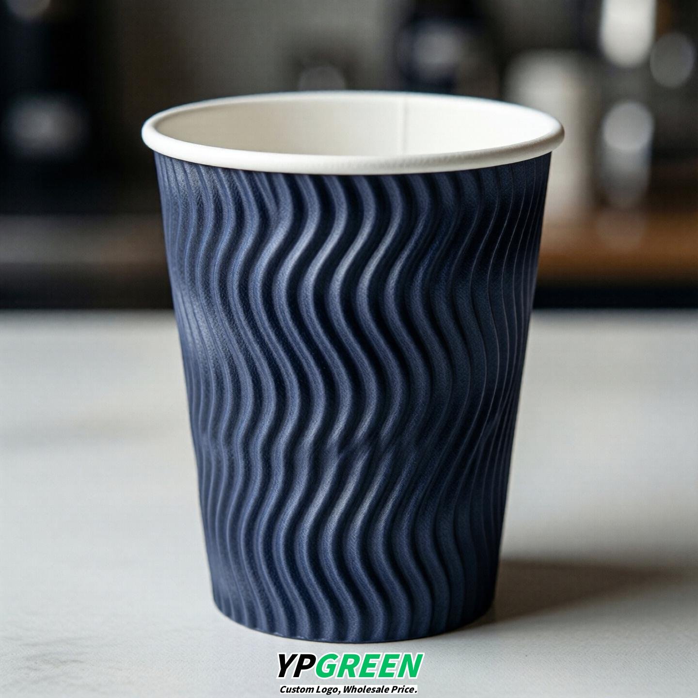 Indigo Embossed Paper Cups 10oz/12oz/16oz/20oz/22oz