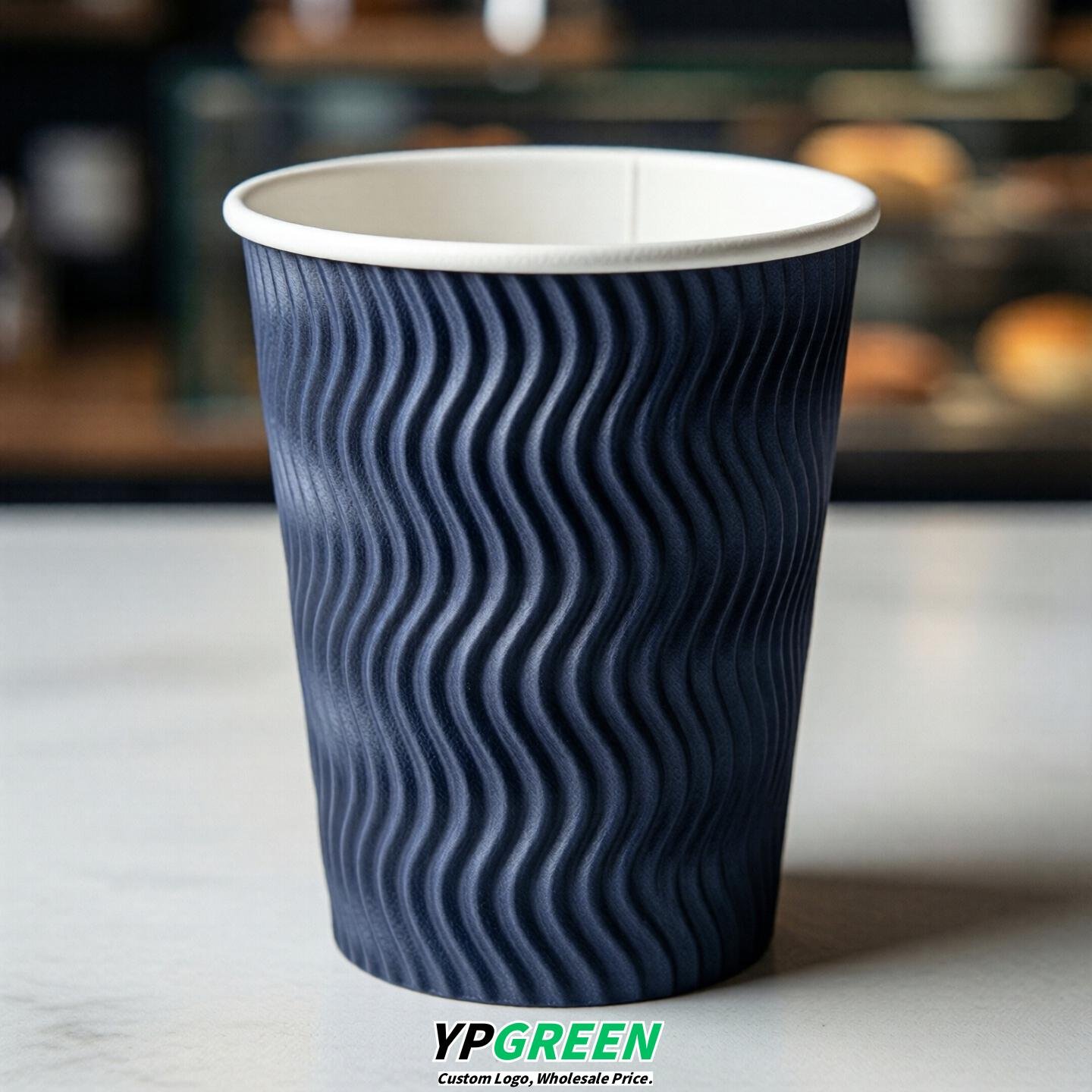 Indigo Embossed Paper Cups 10oz/12oz/16oz/20oz/22oz