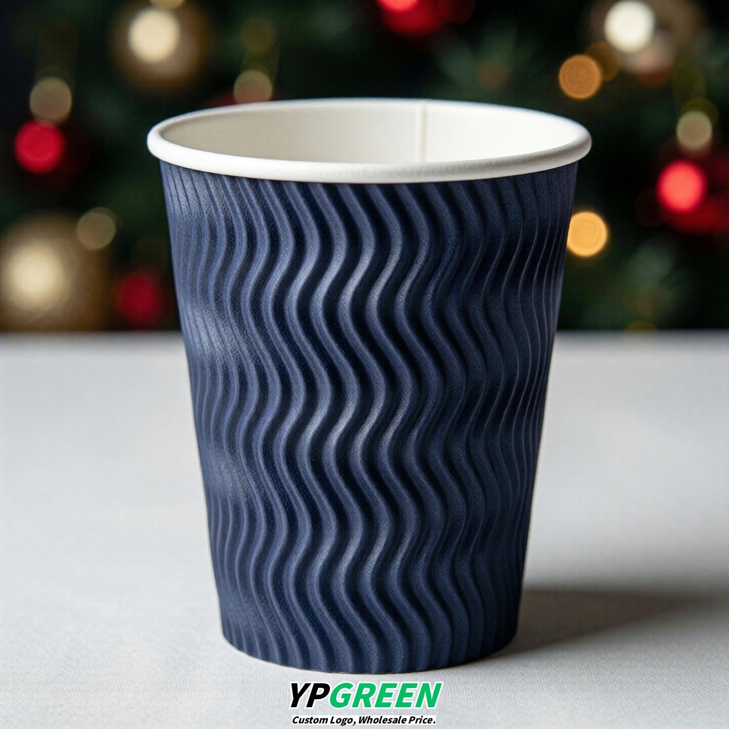Indigo Embossed Paper Cups 10oz/12oz/16oz/20oz/22oz