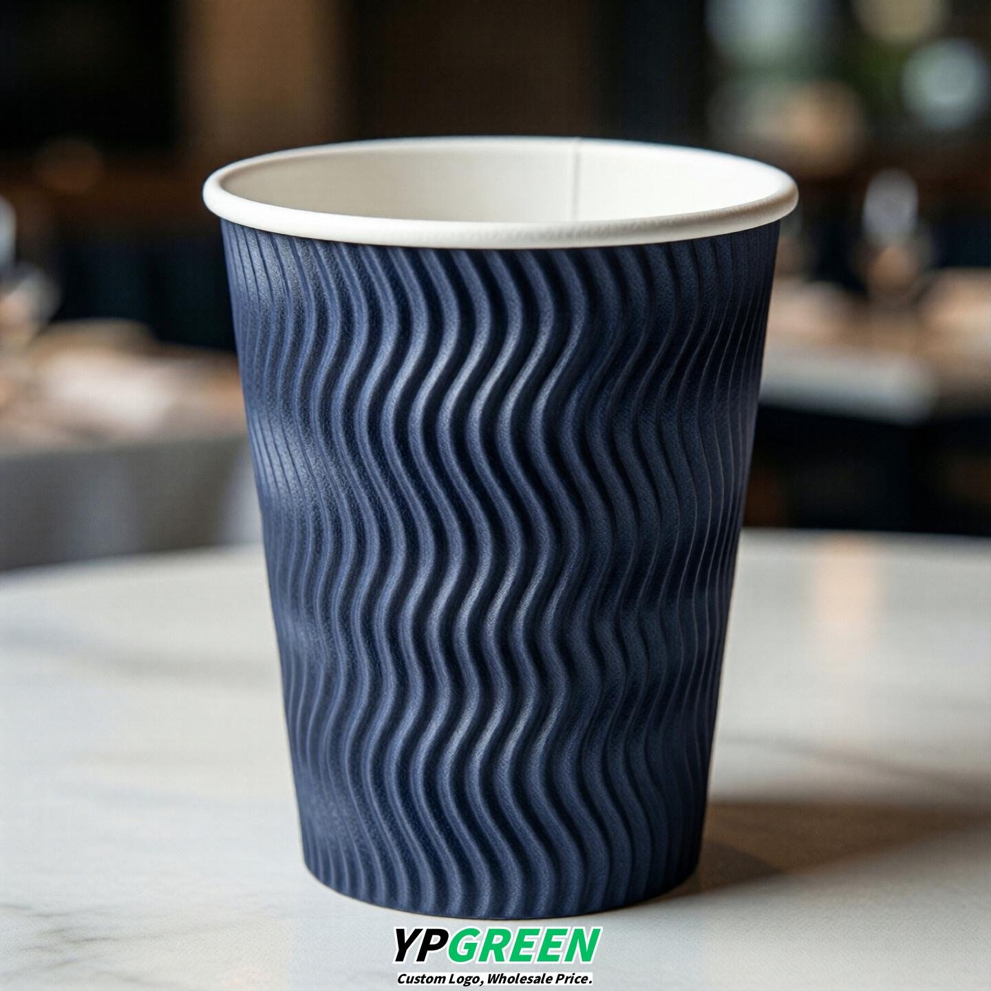 Indigo Embossed Paper Cups 10oz/12oz/16oz/20oz/22oz