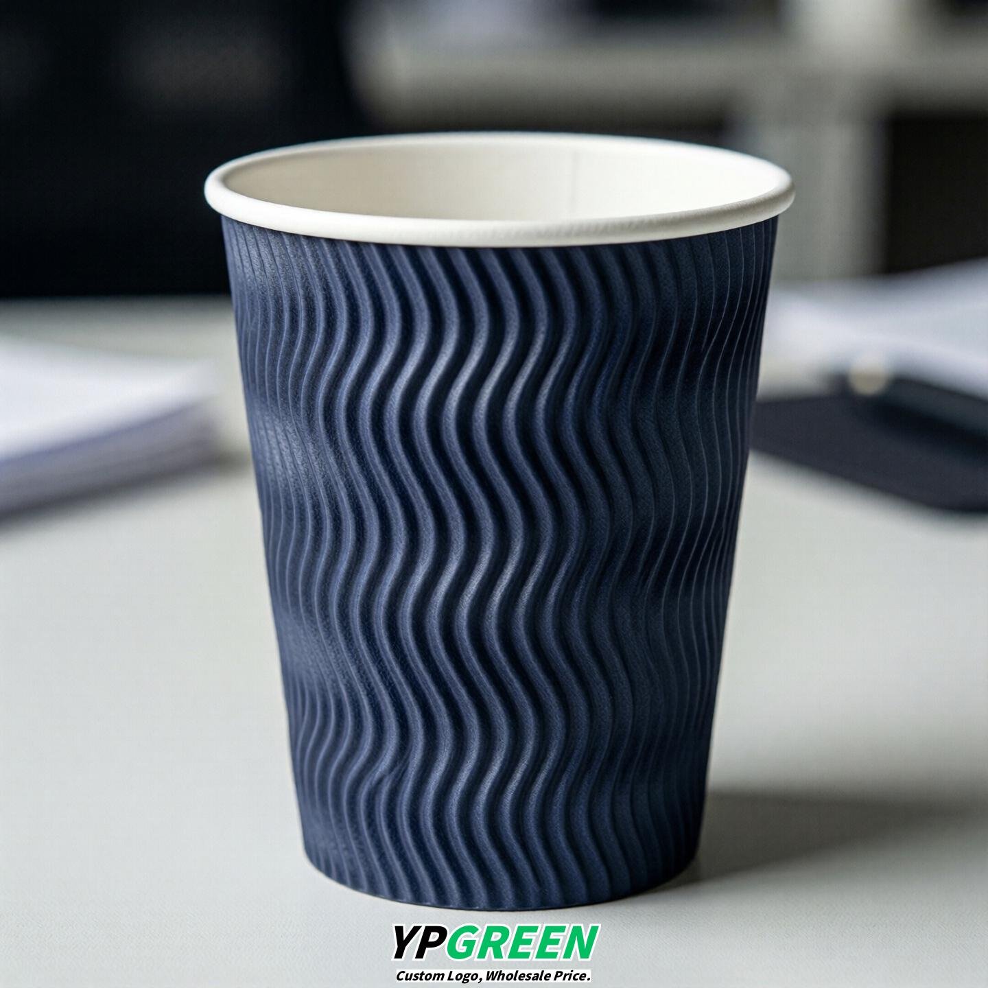 Indigo Embossed Paper Cups 10oz/12oz/16oz/20oz/22oz