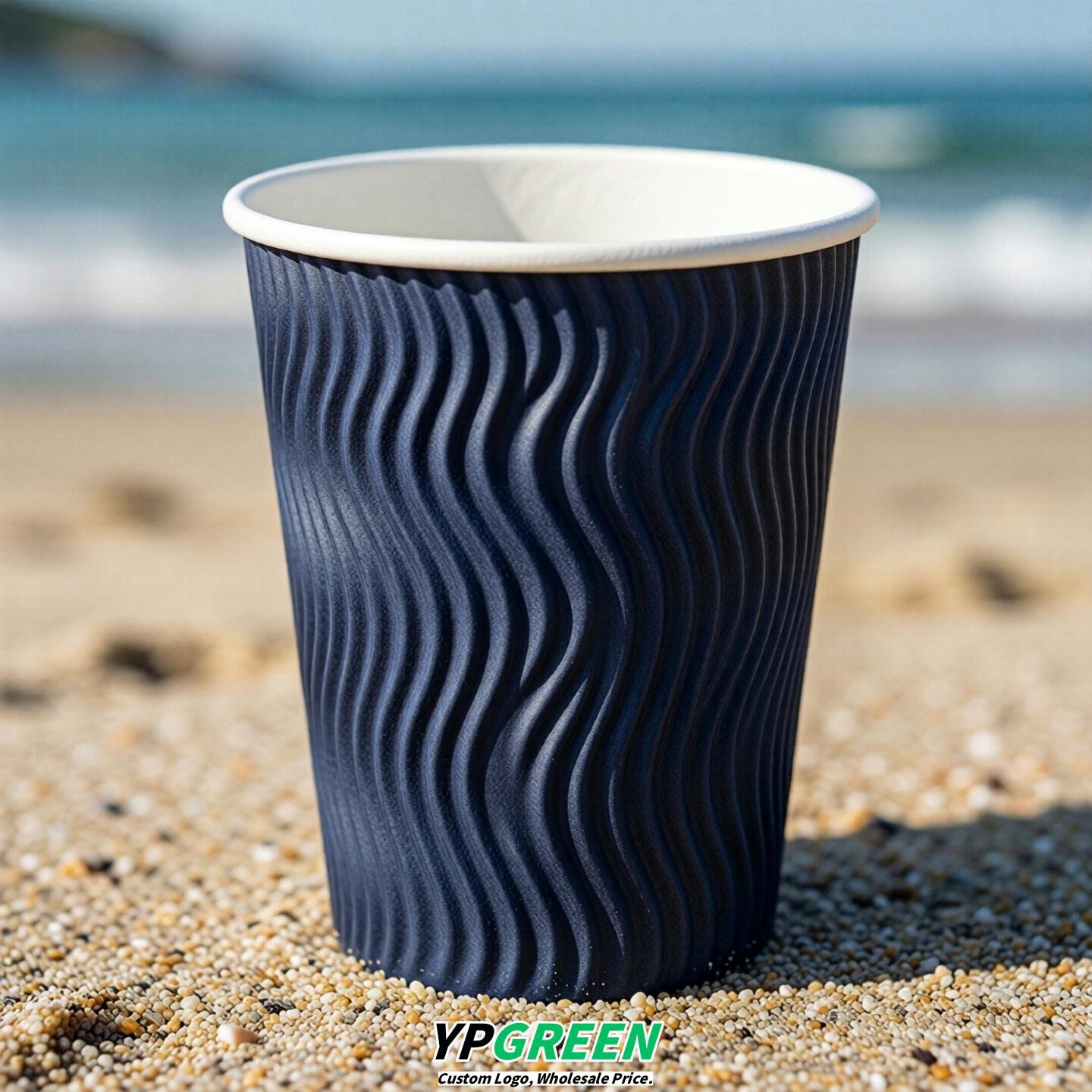 Indigo Embossed Paper Cups 10oz/12oz/16oz/20oz/22oz