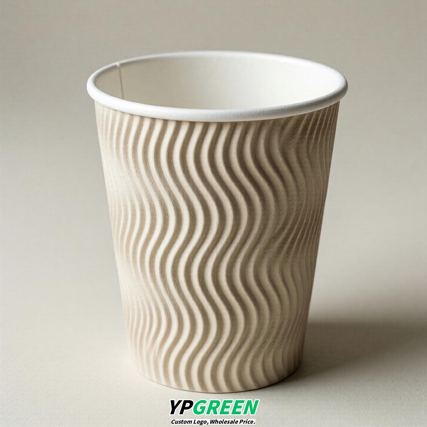 Ivory Embossed Paper Cups 10oz/12oz/16oz/20oz/22oz