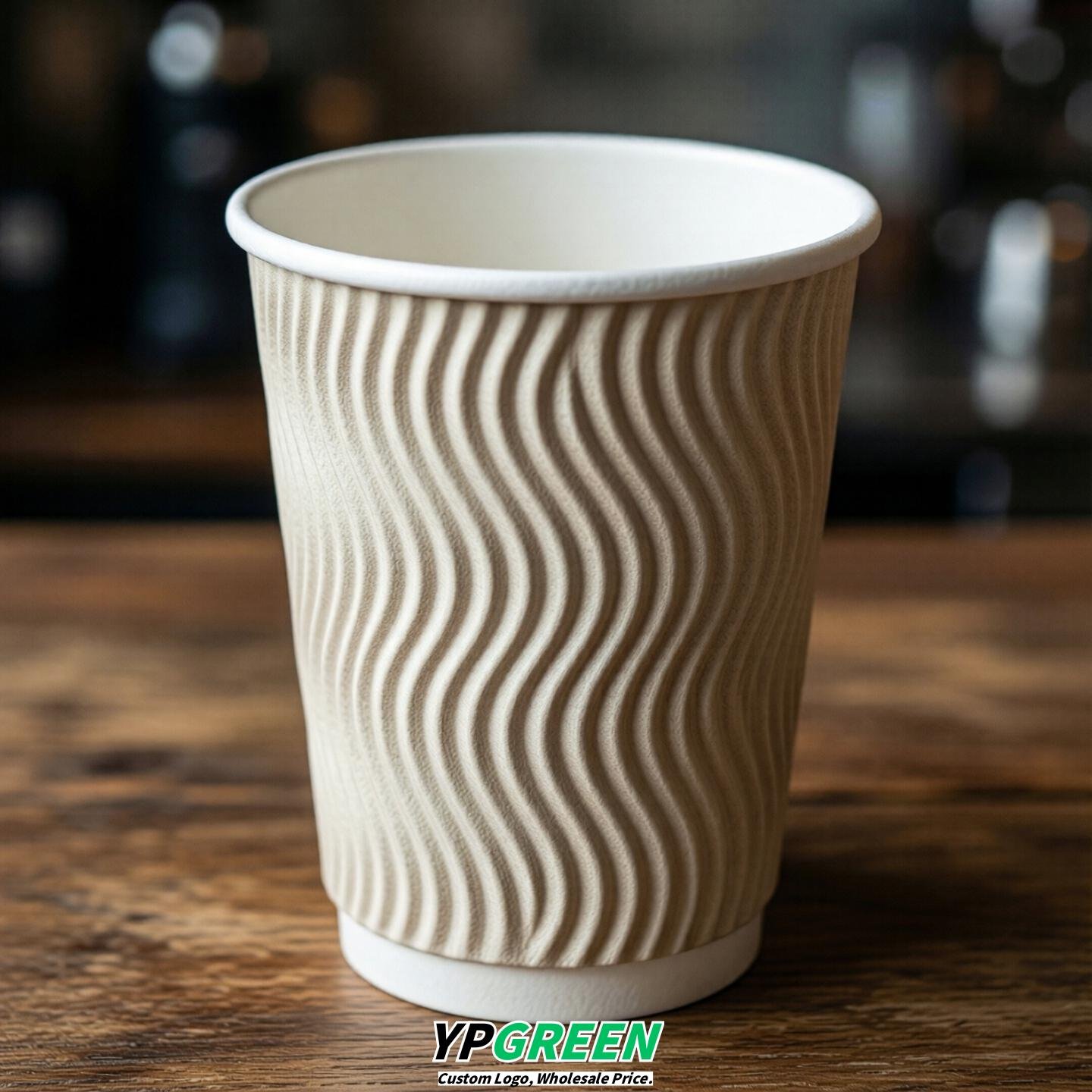 Ivory Embossed Paper Cups 10oz/12oz/16oz/20oz/22oz