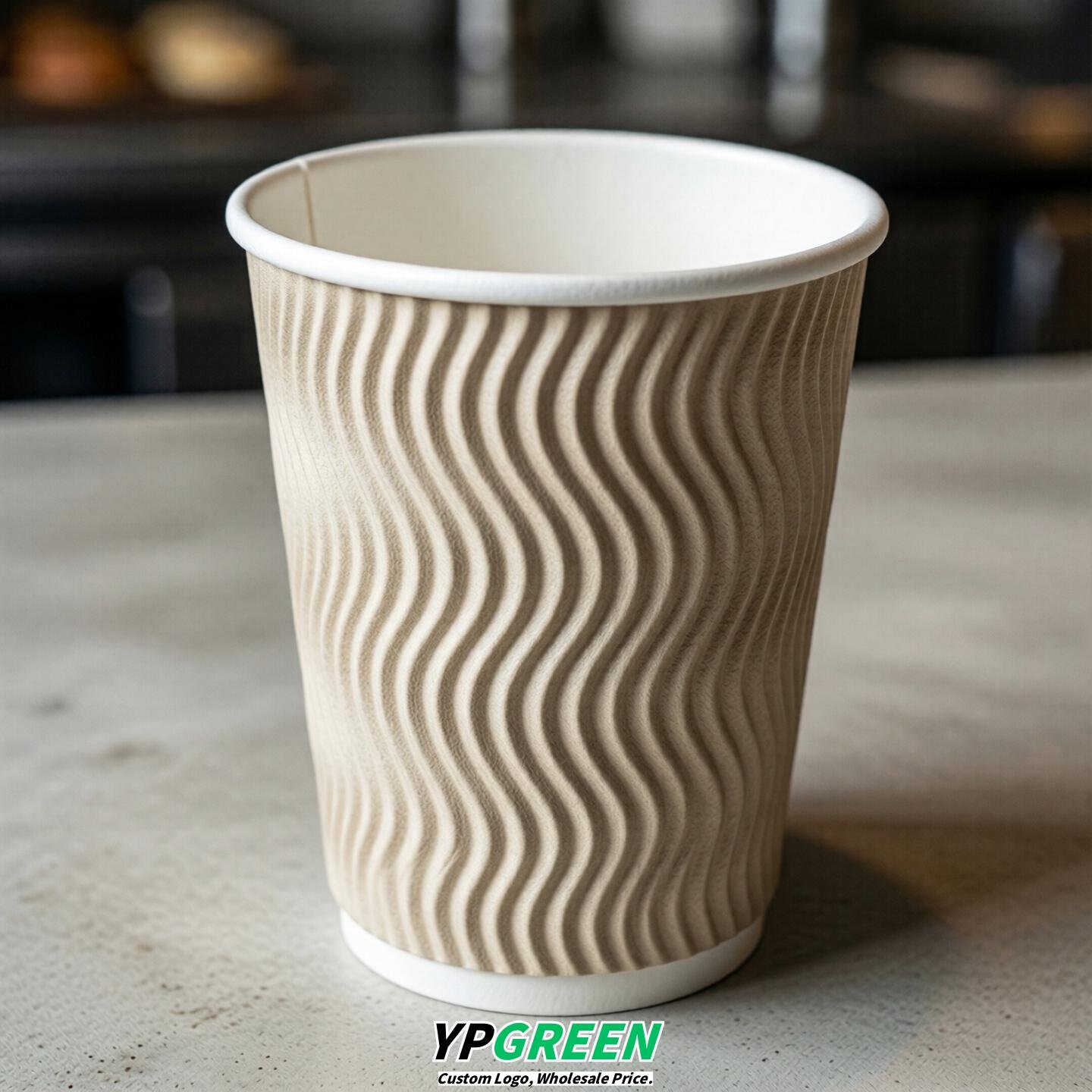 Ivory Embossed Paper Cups 10oz/12oz/16oz/20oz/22oz