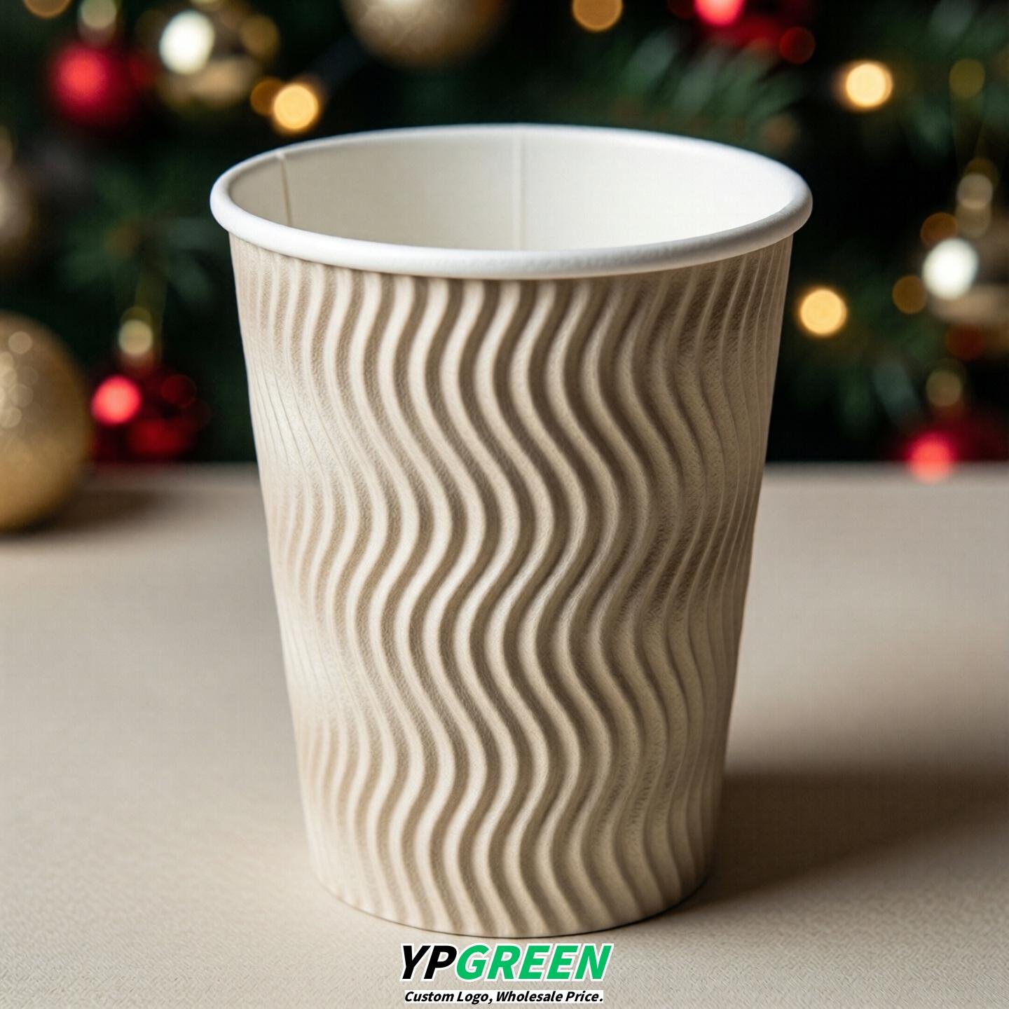 Ivory Embossed Paper Cups 10oz/12oz/16oz/20oz/22oz