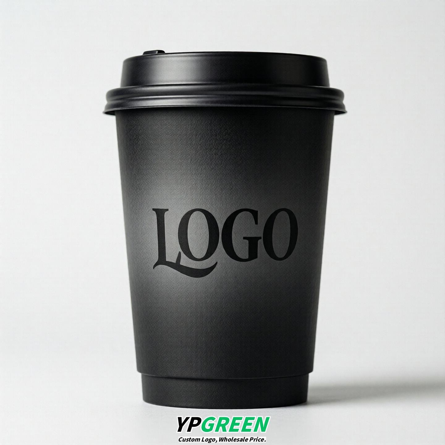 Jet Black Gradient Paper Cups 8oz/10oz/12oz/16oz/20oz/22oz