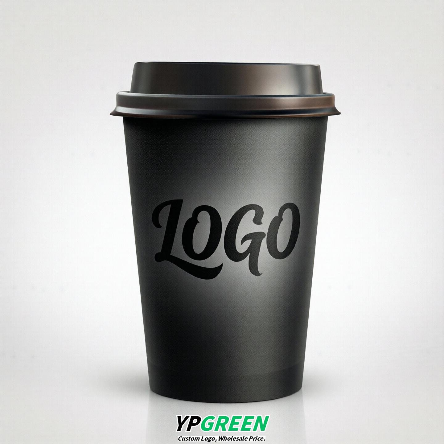 Jet Black Gradient Paper Cups 8oz/10oz/12oz/16oz/20oz/22oz