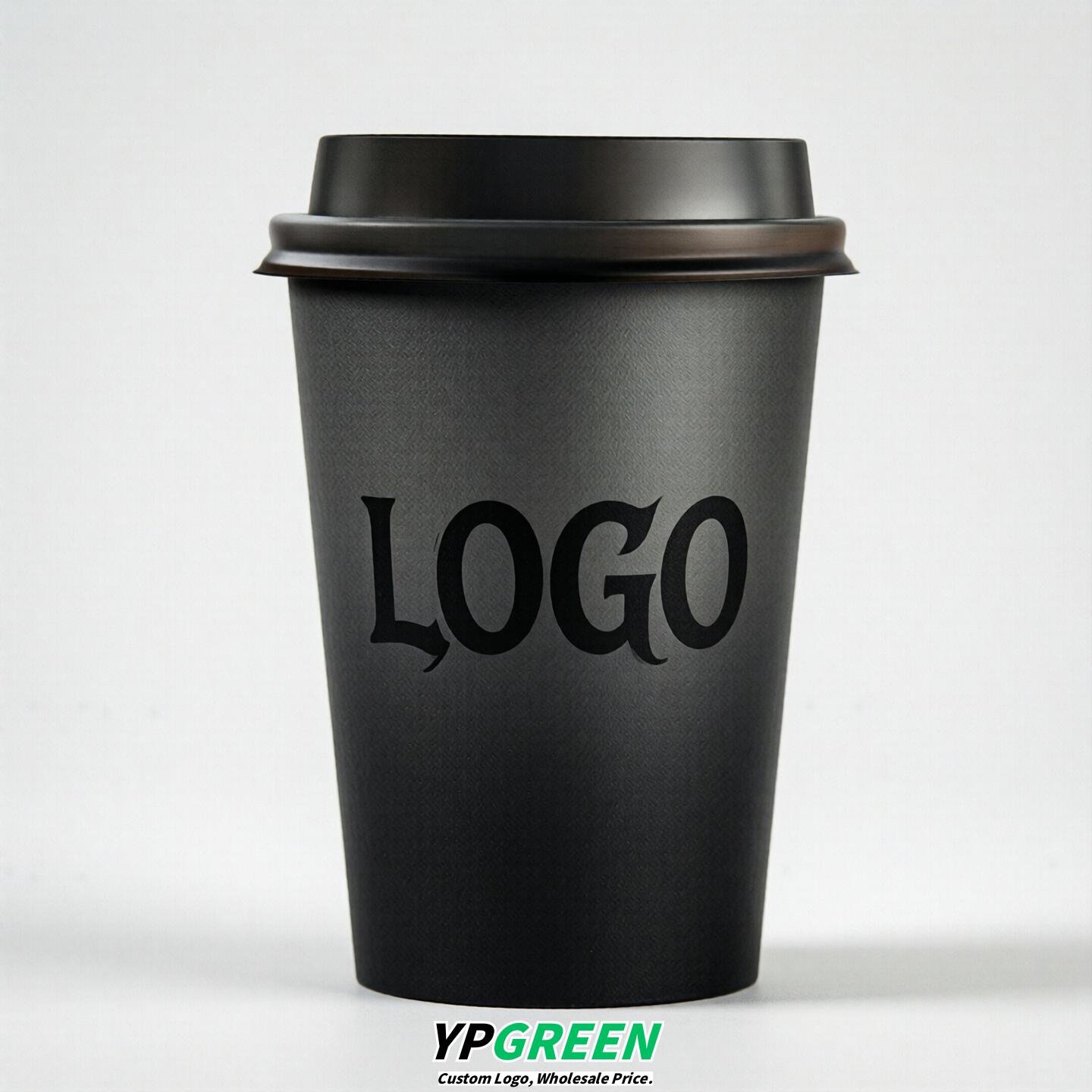 Jet Black Gradient Paper Cups 8oz/10oz/12oz/16oz/20oz/22oz