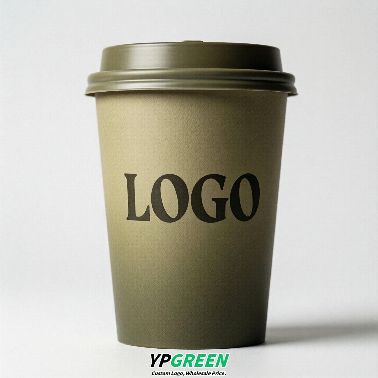 Khaki Gradient Paper Cups 8oz/10oz/12oz/16oz/20oz/22oz