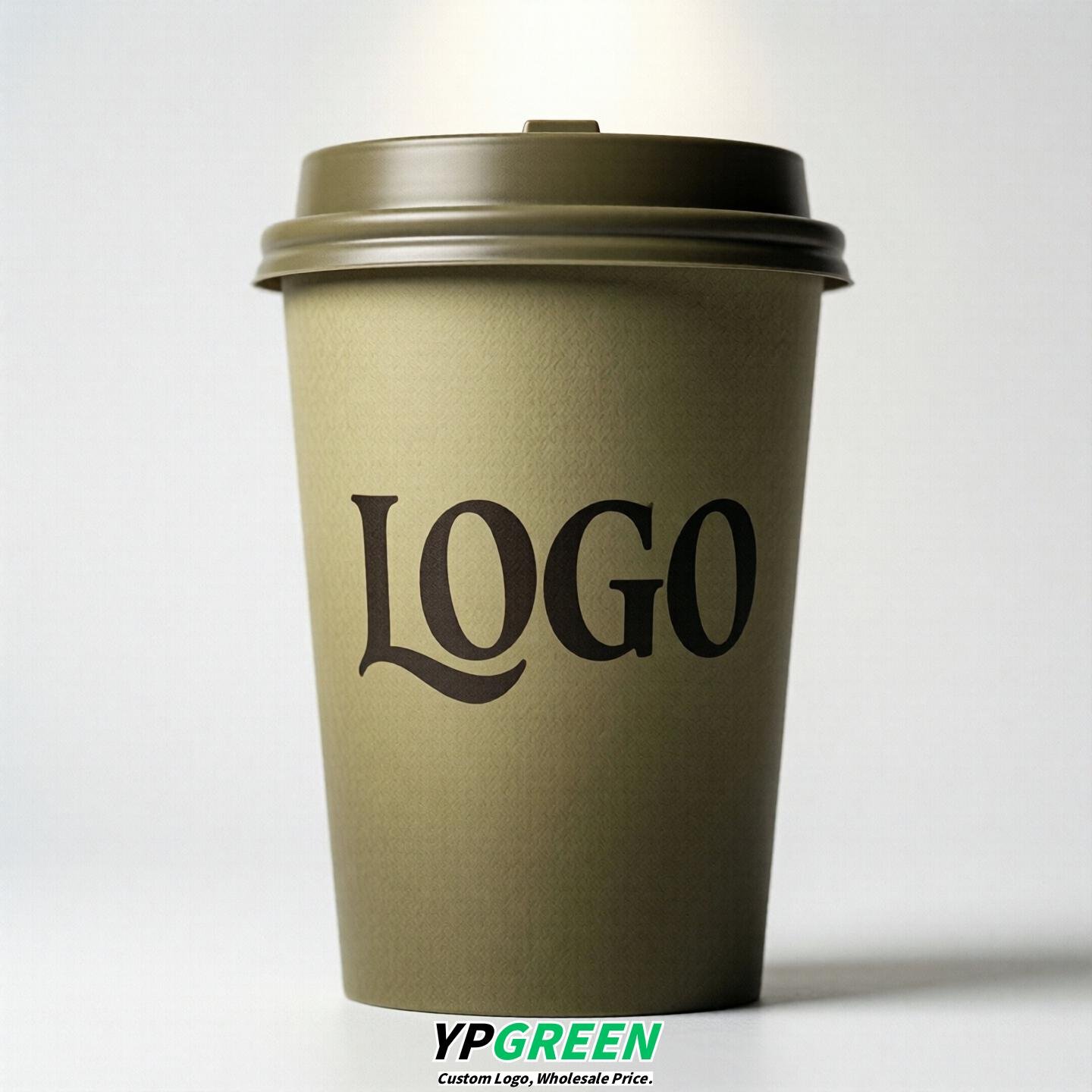 Khaki Gradient Paper Cups 8oz/10oz/12oz/16oz/20oz/22oz