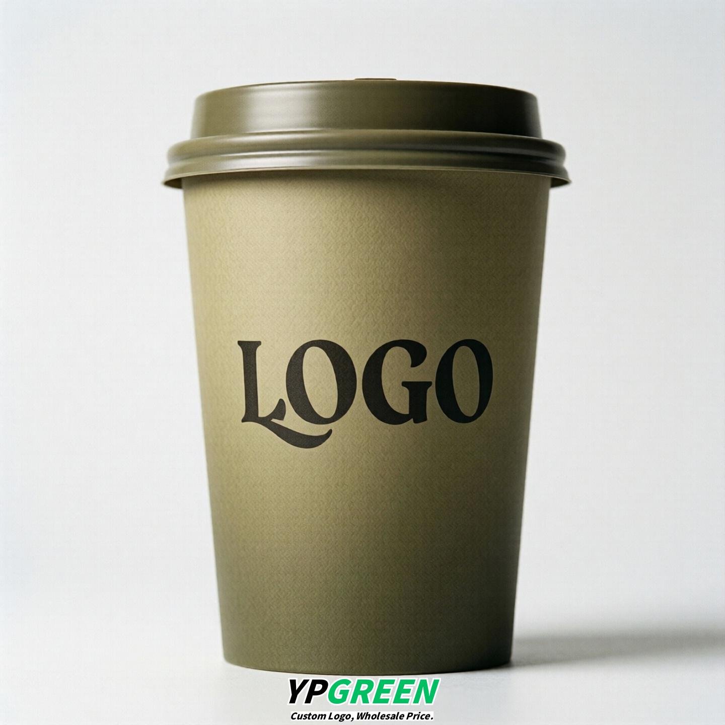 Khaki Gradient Paper Cups 8oz/10oz/12oz/16oz/20oz/22oz