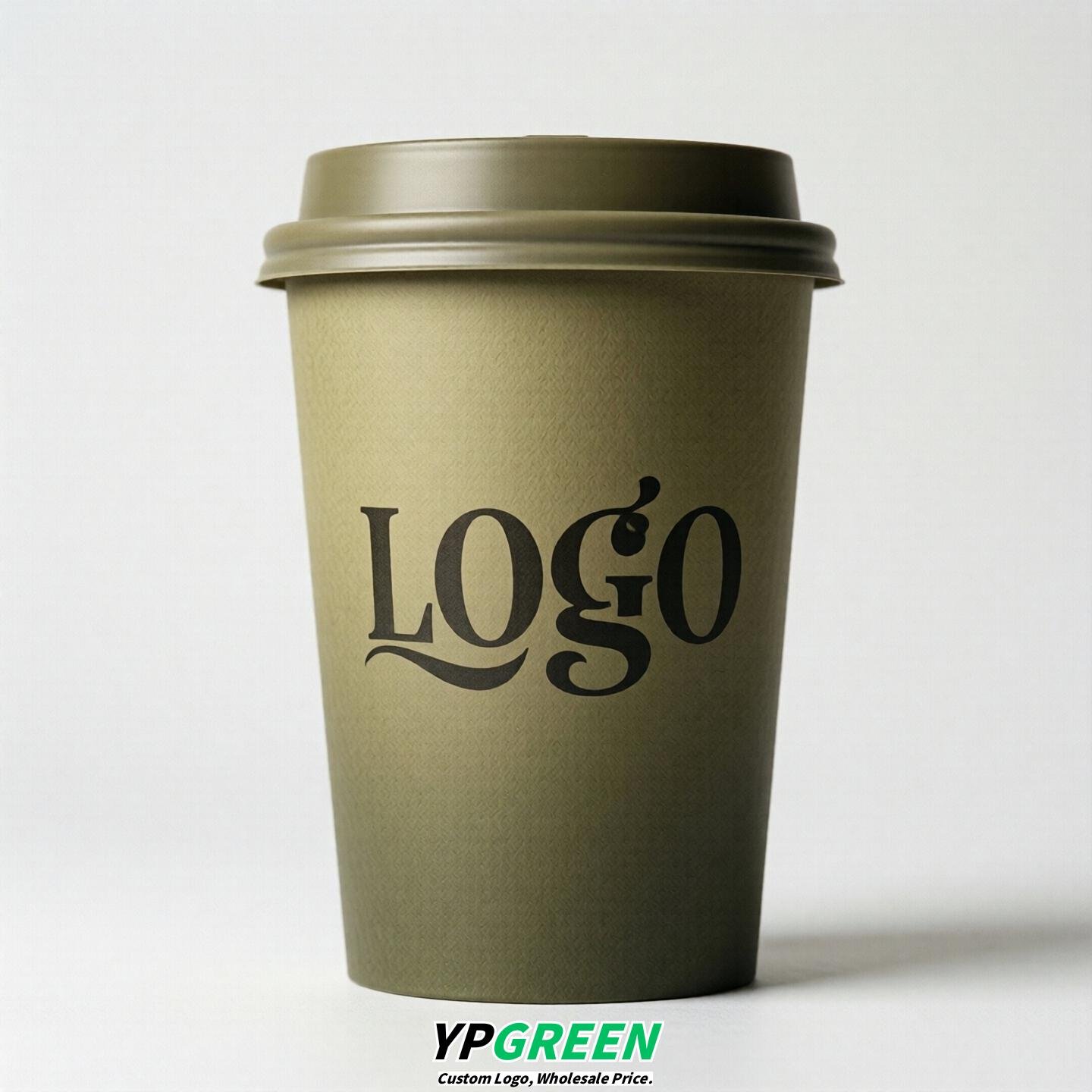 Khaki Gradient Paper Cups 8oz/10oz/12oz/16oz/20oz/22oz