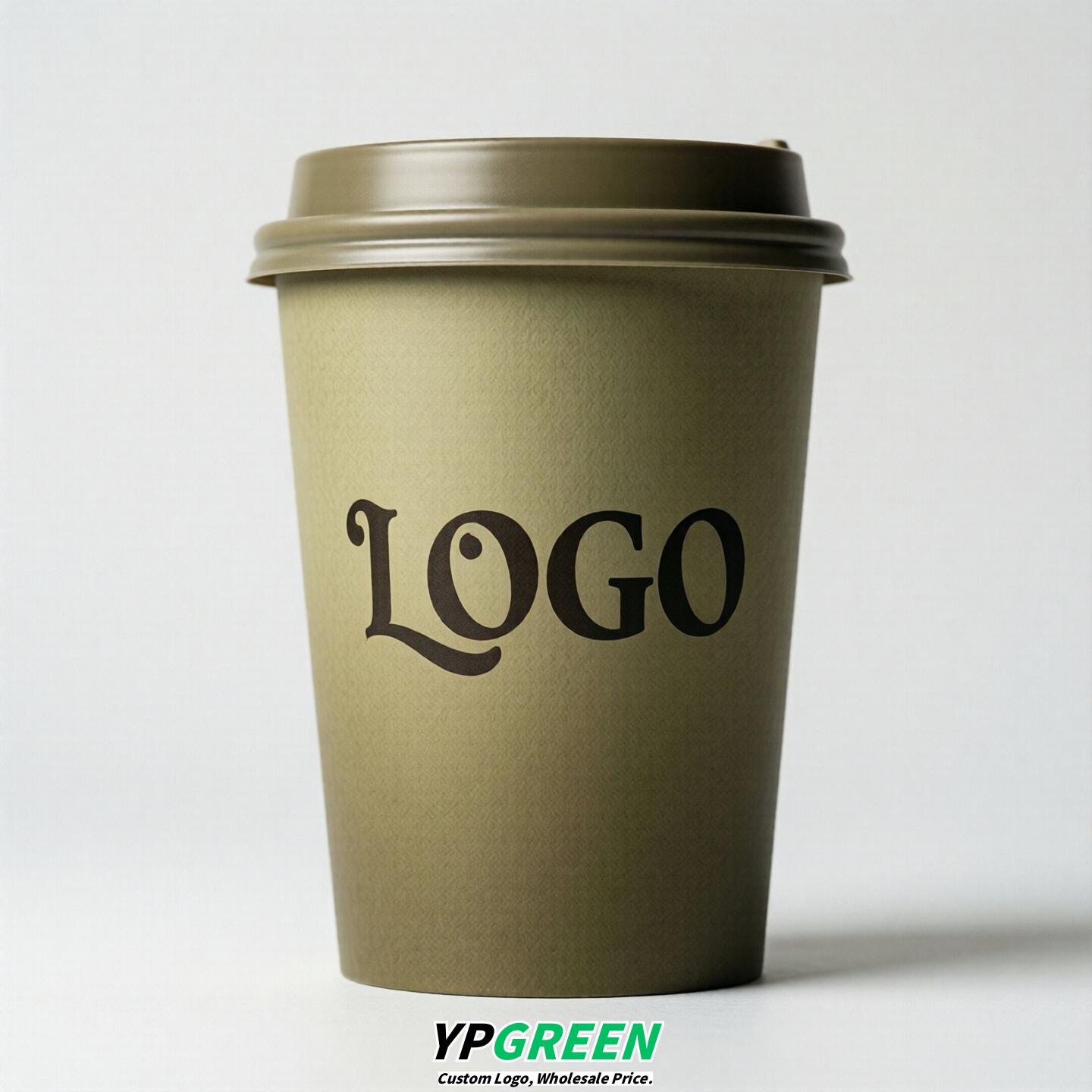 Khaki Gradient Paper Cups 8oz/10oz/12oz/16oz/20oz/22oz