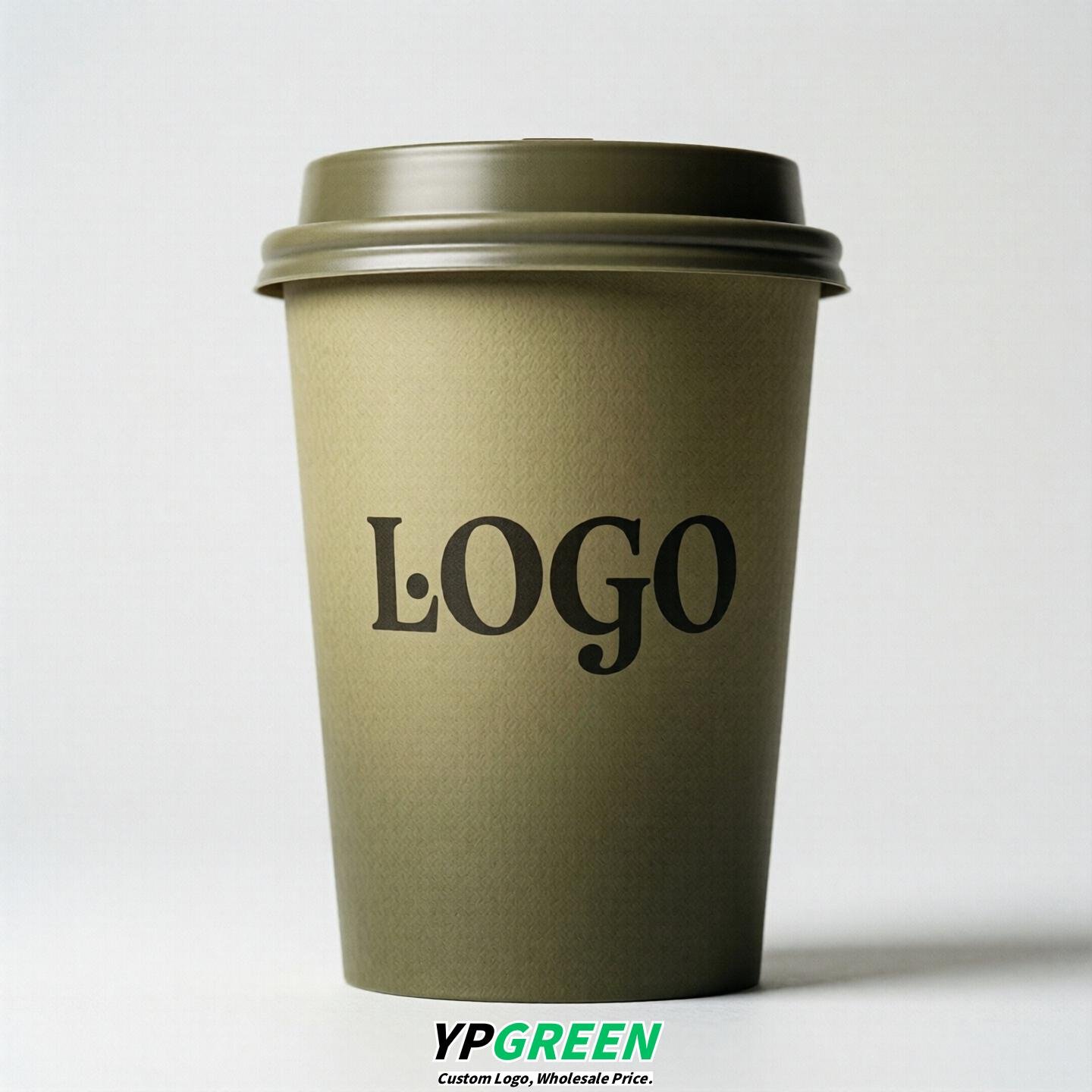 Khaki Gradient Paper Cups 8oz/10oz/12oz/16oz/20oz/22oz