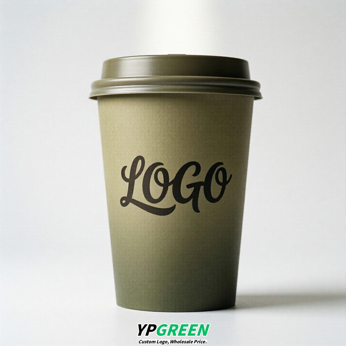 Khaki Gradient Paper Cups 8oz/10oz/12oz/16oz/20oz/22oz
