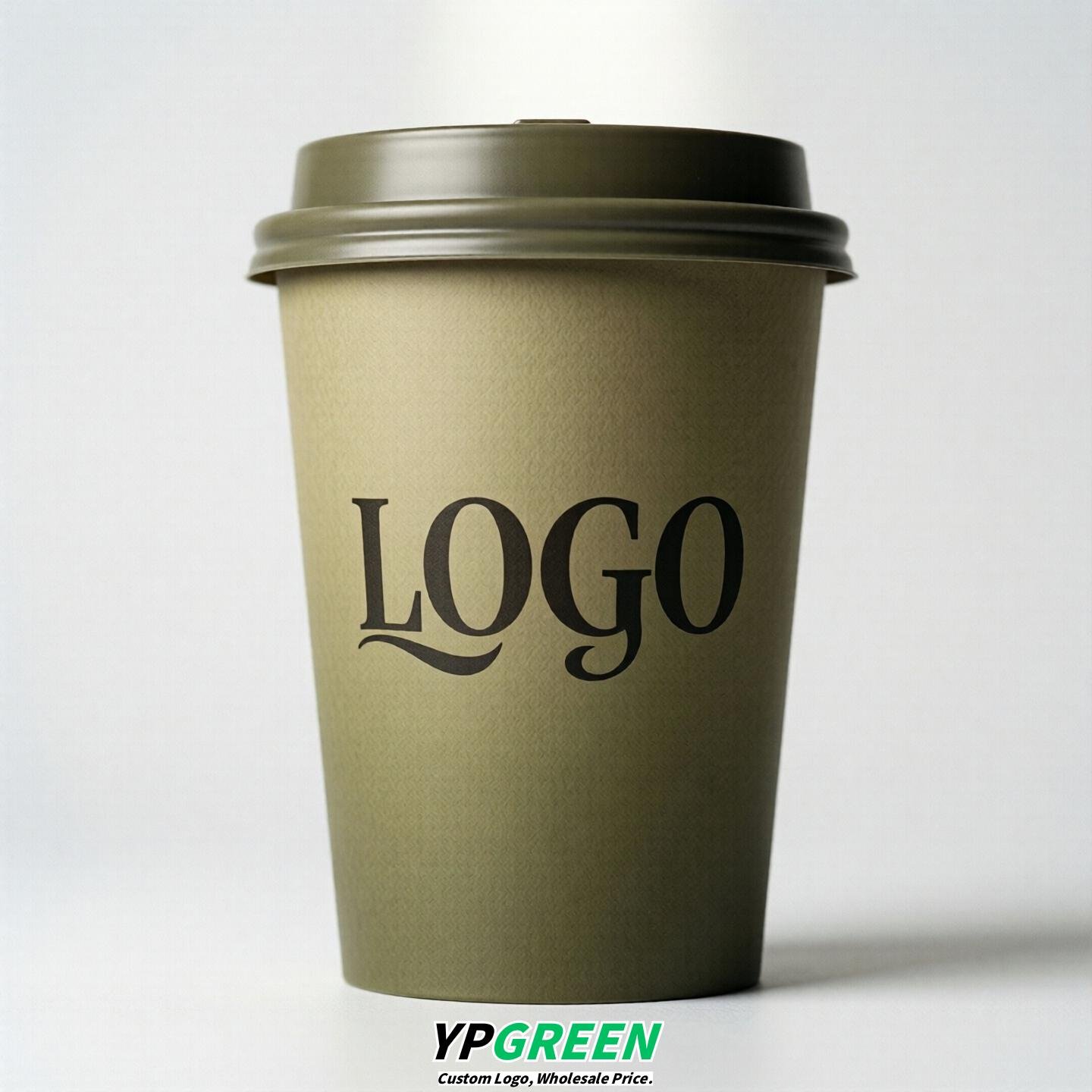 Khaki Gradient Paper Cups 8oz/10oz/12oz/16oz/20oz/22oz