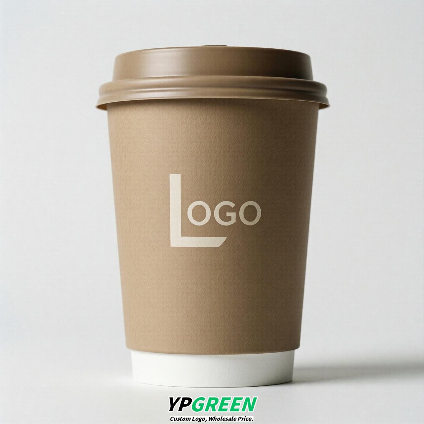 Latte Custom Logo Paper Cups: 8-24oz & Double Wall