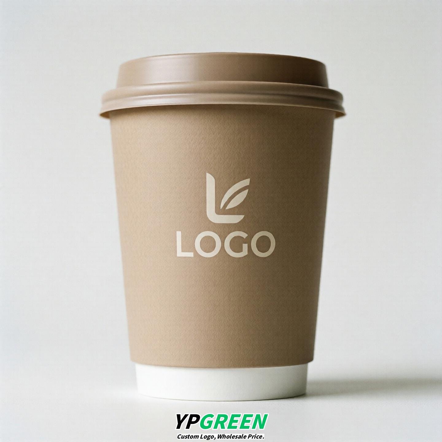 Latte Custom Logo Paper Cups: 8-24oz & Double Wall