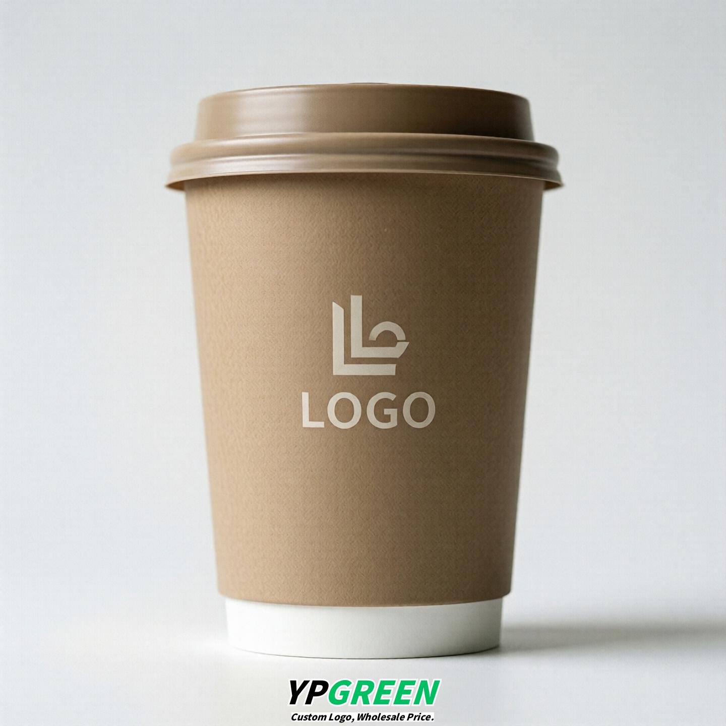Latte Custom Logo Paper Cups: 8-24oz & Double Wall
