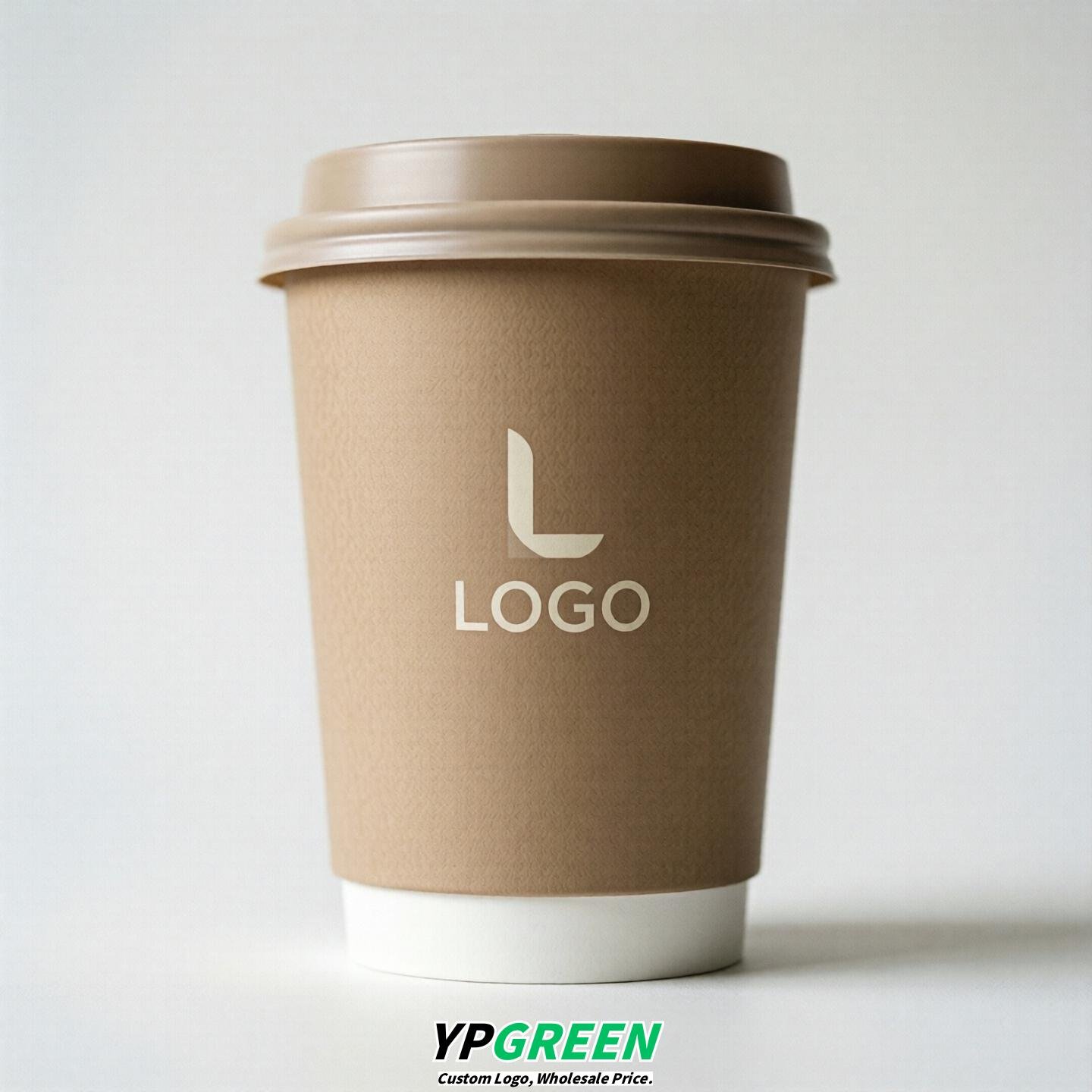 Latte Custom Logo Paper Cups: 8-24oz & Double Wall