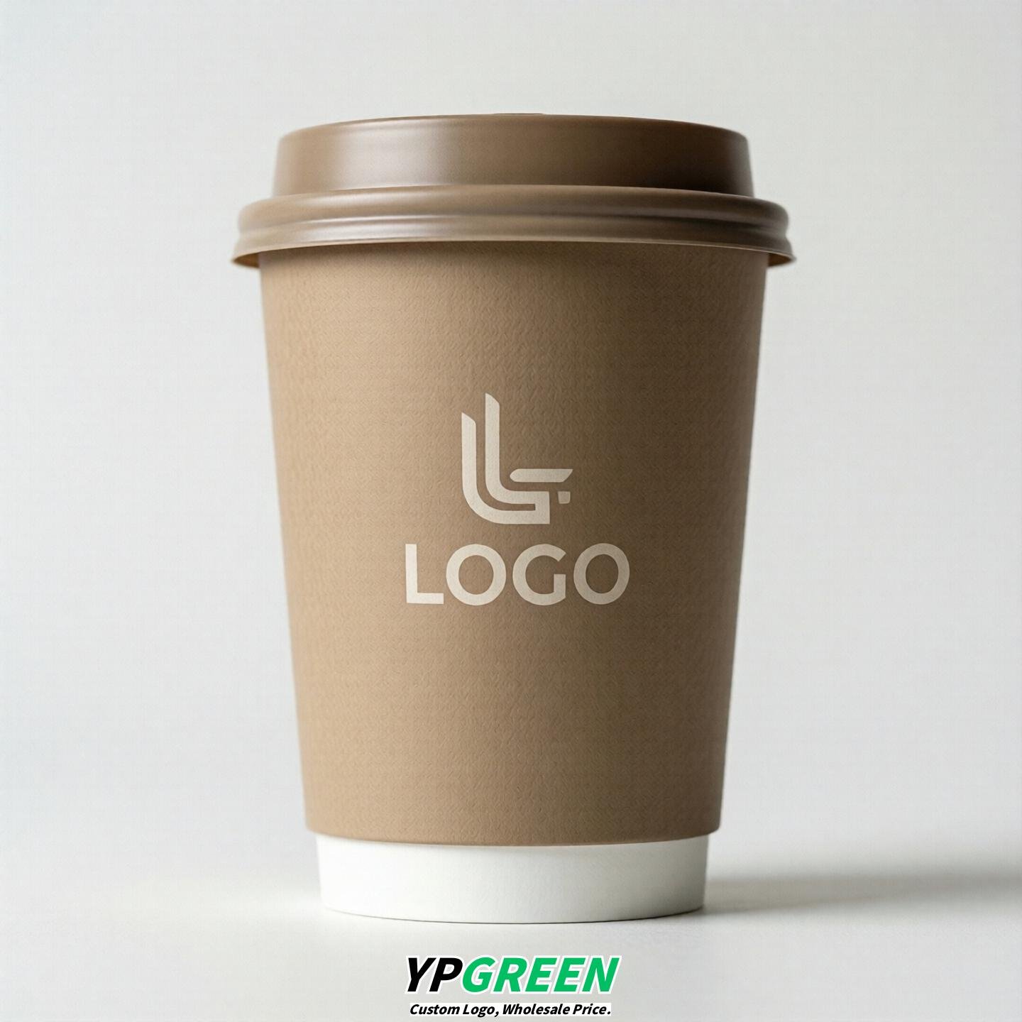 Latte Custom Logo Paper Cups: 8-24oz & Double Wall