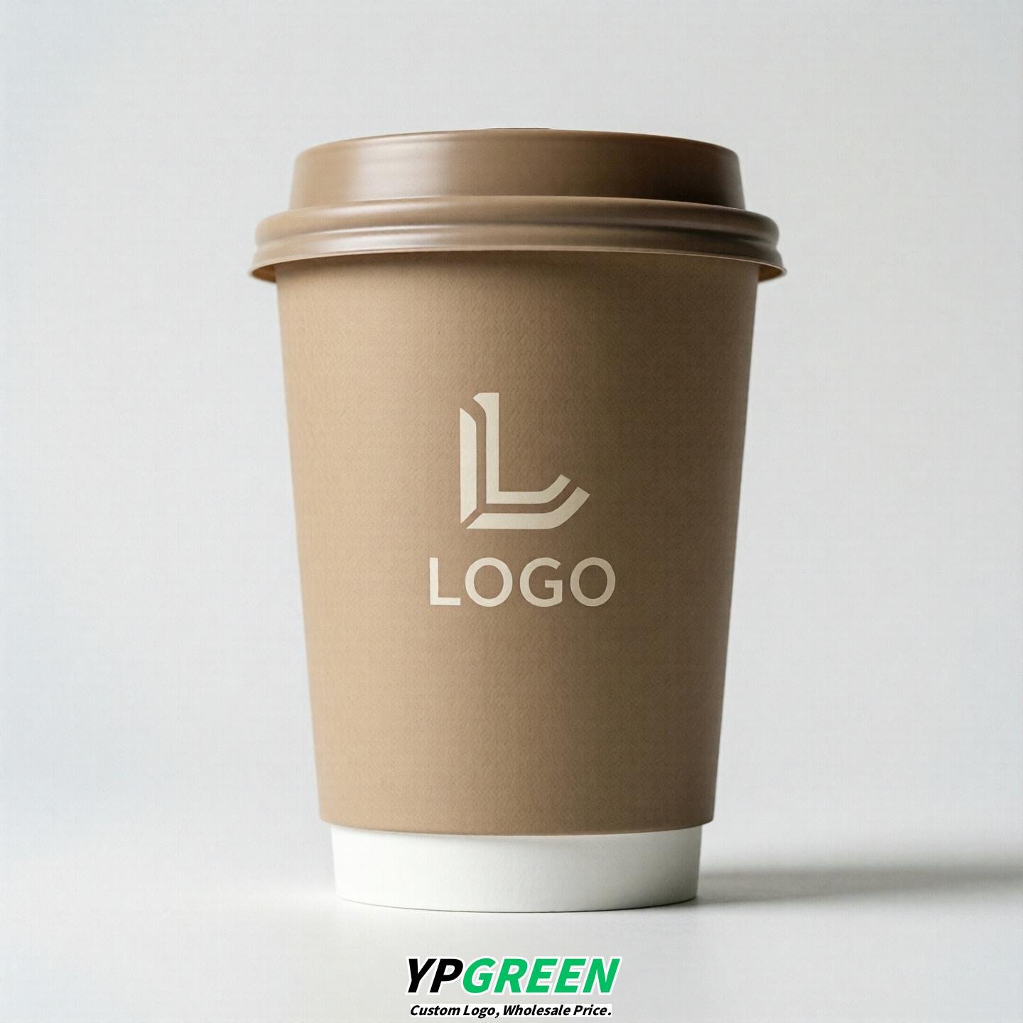 Latte Custom Logo Paper Cups: 8-24oz & Double Wall