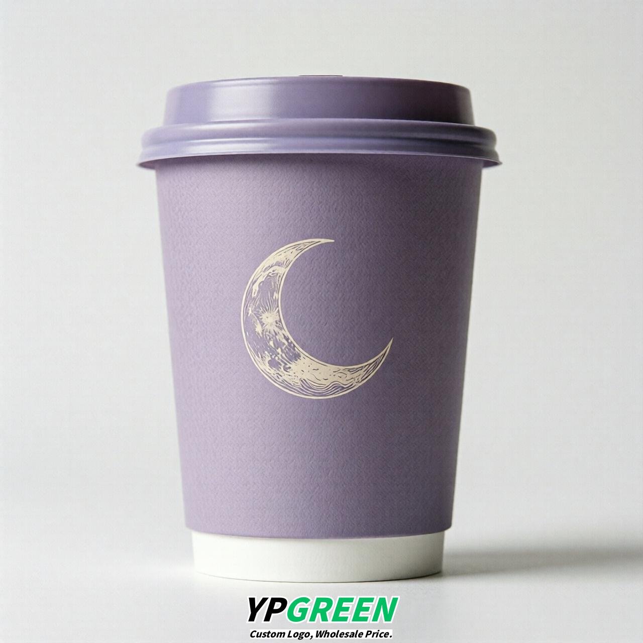 Lavender Moon Paper Cups with Lids 8-24oz