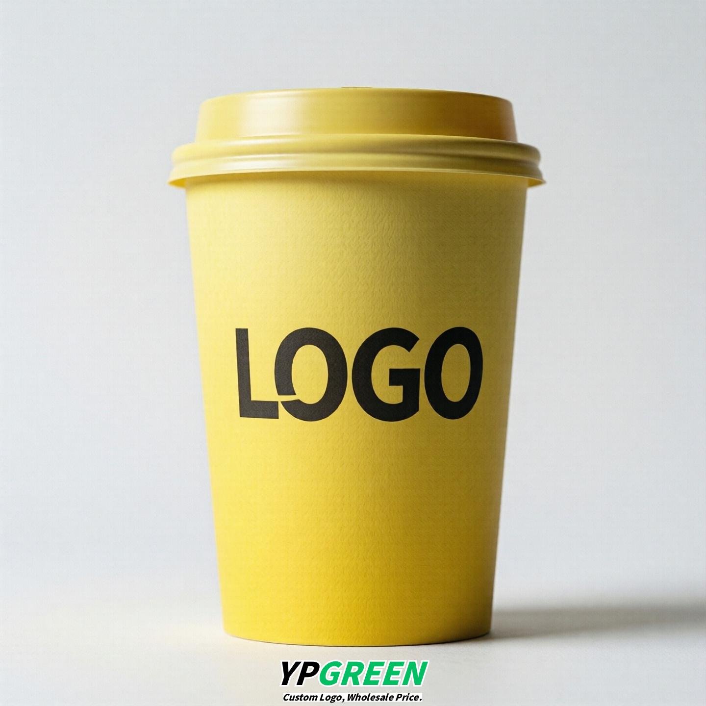 Lemon Yellow Gradient Paper Cups 8oz/10oz/12oz/16oz/20oz/22oz