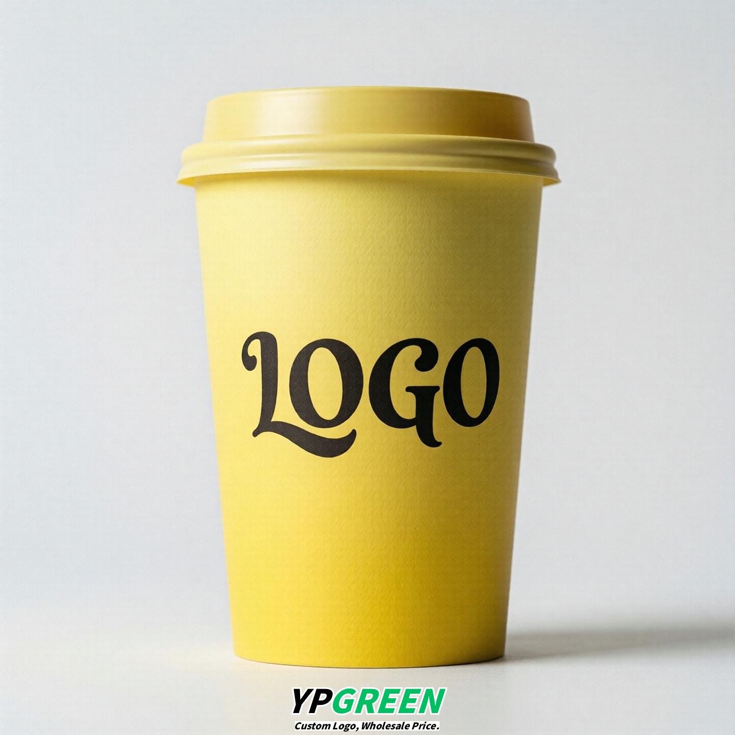 Lemon Yellow Gradient Paper Cups 8oz/10oz/12oz/16oz/20oz/22oz