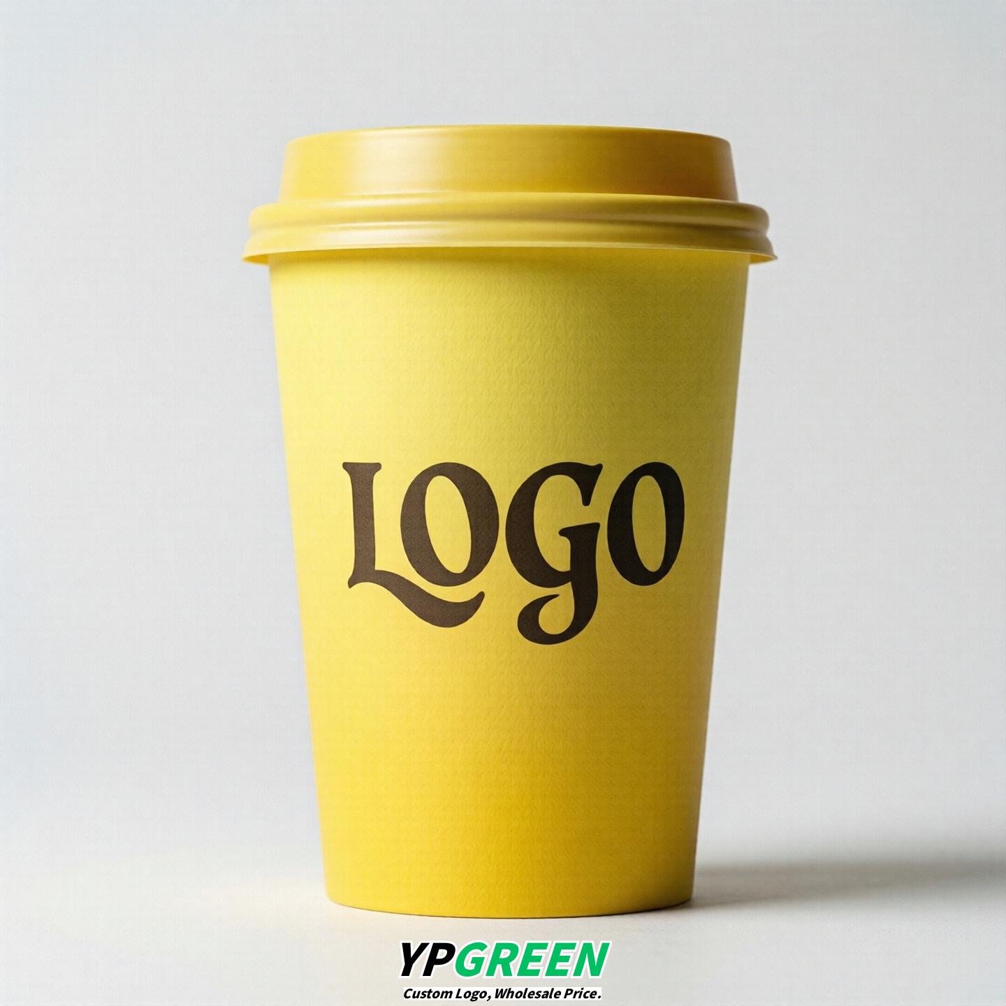 Lemon Yellow Gradient Paper Cups 8oz/10oz/12oz/16oz/20oz/22oz